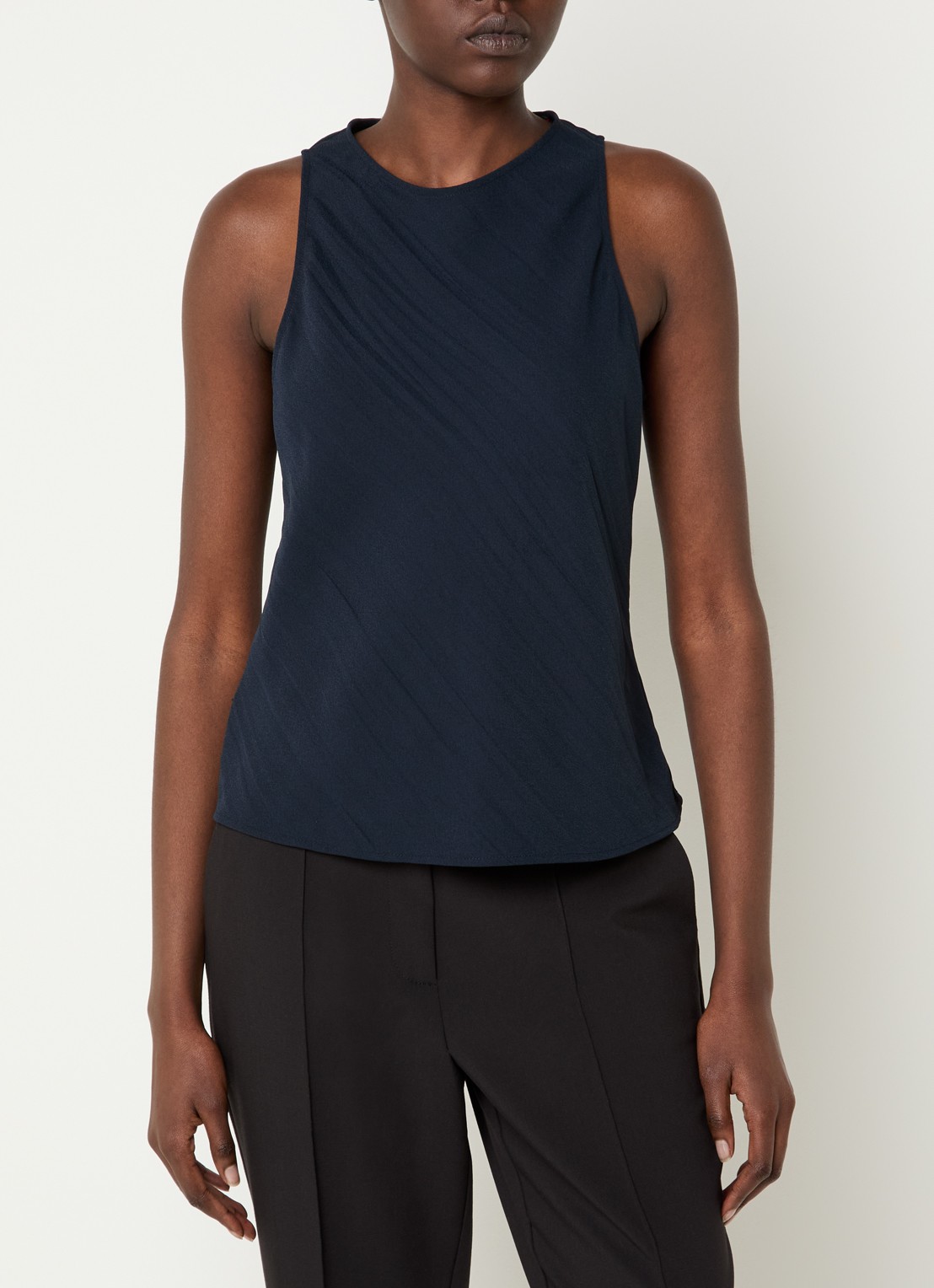 Max & Co Finire mouwloze top met keyhole - detail 4 donkerblauw