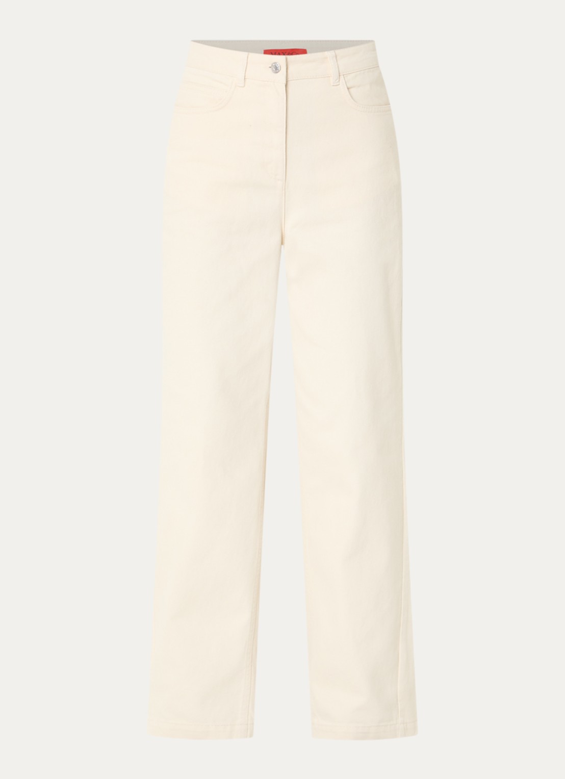 Max & Co High waist loose fit jeans met gekleurde wassing - voorkant ivoor