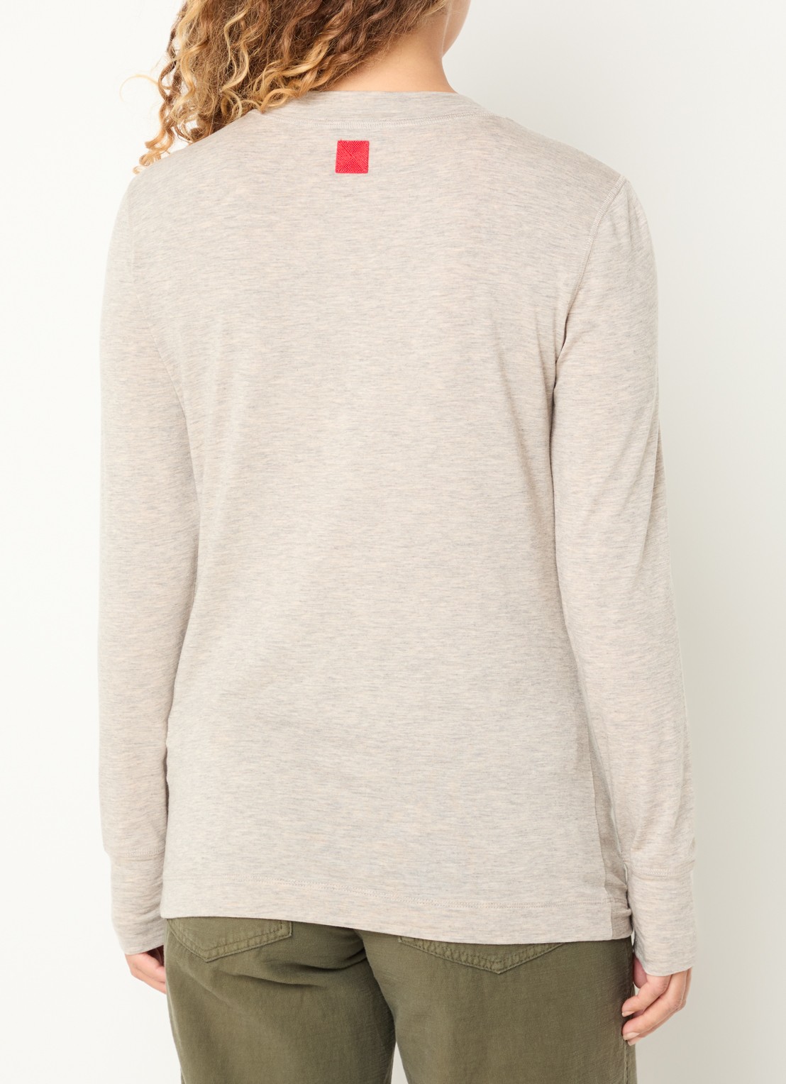 Max & Co Longsleeve met gemêleerd dessin - achterkant grijsmele