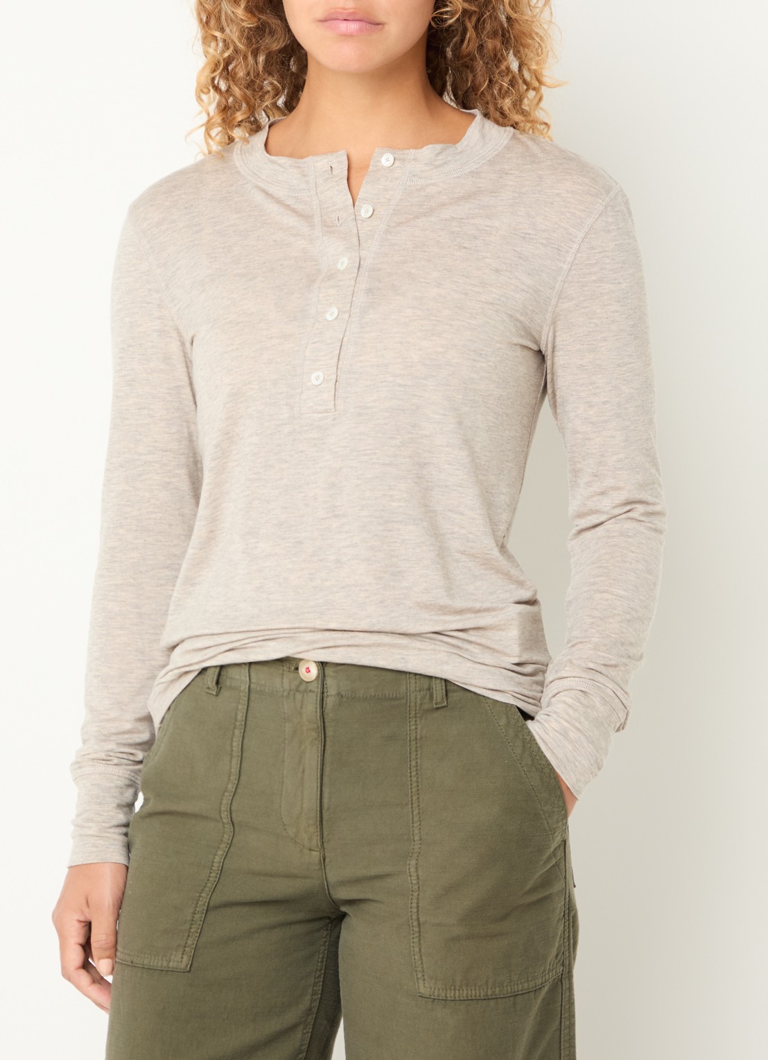 Max & Co Longsleeve met gemêleerd dessin - detail 4 grijsmele