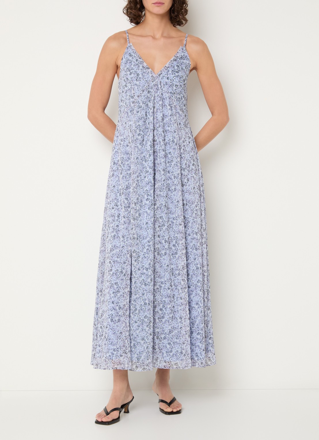 Max & Co Maxi jurk met bloemenprint - detail lavendel