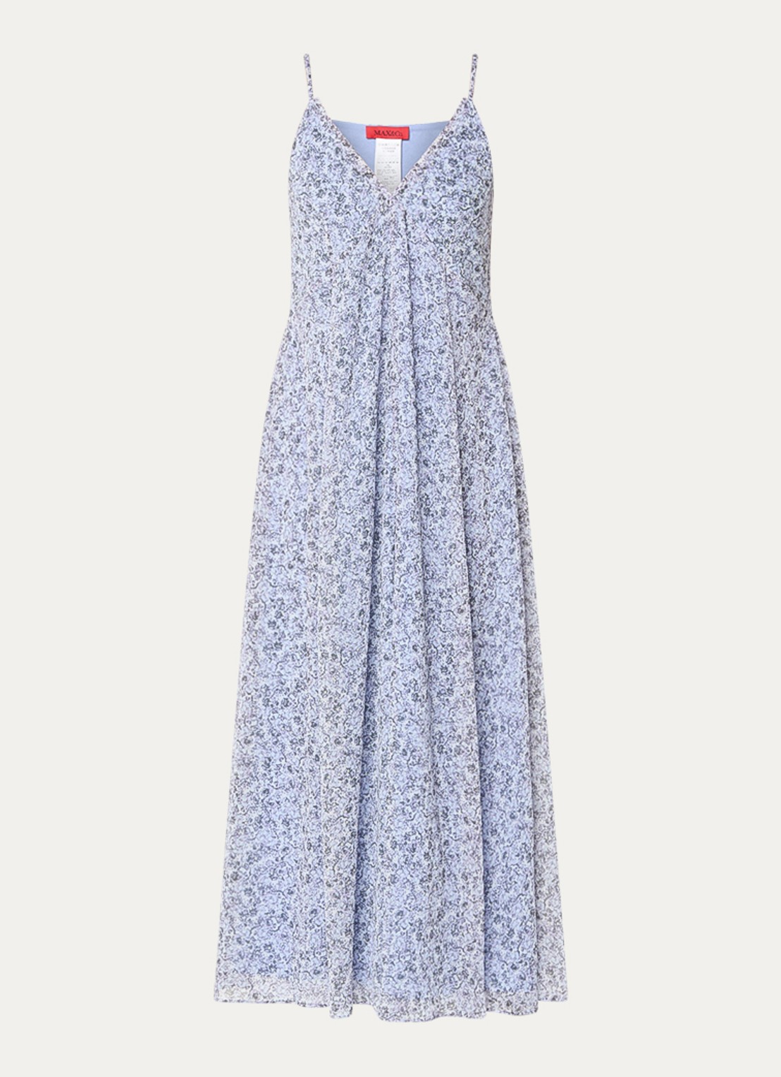 Max & Co Maxi jurk met bloemenprint - voorkant 2 lavendel