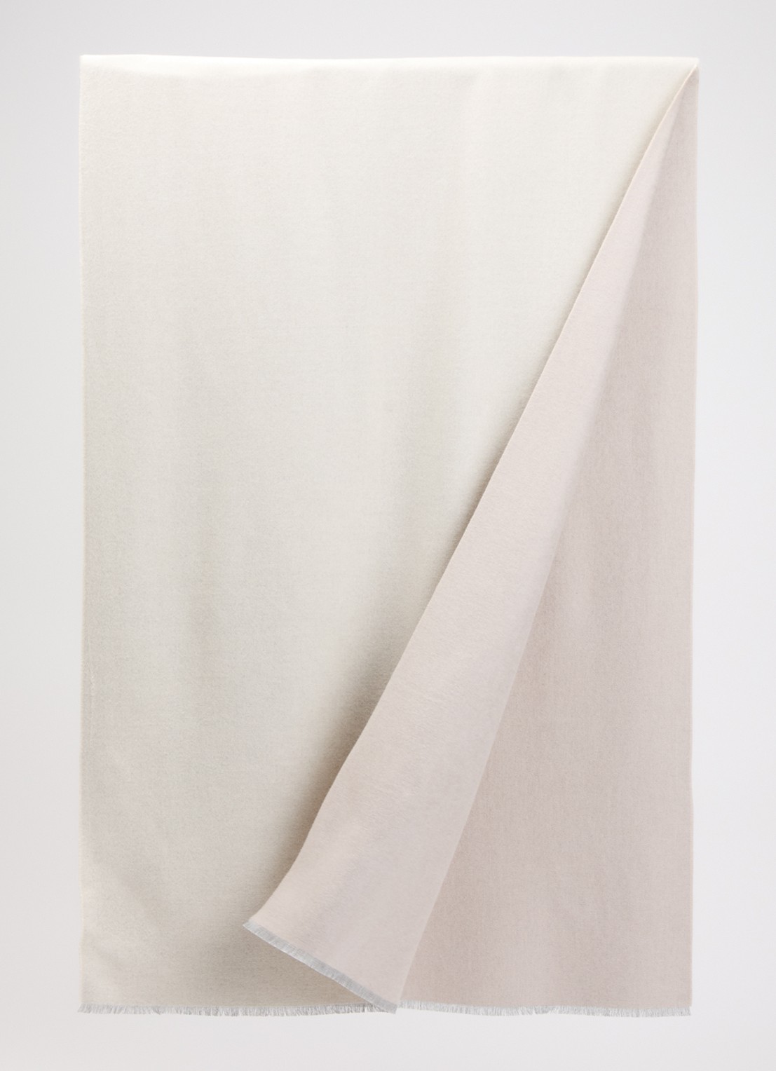 Max & Co Mcaindole reversible sjaal met franjes 190 x 65 cm - detail 2 creme