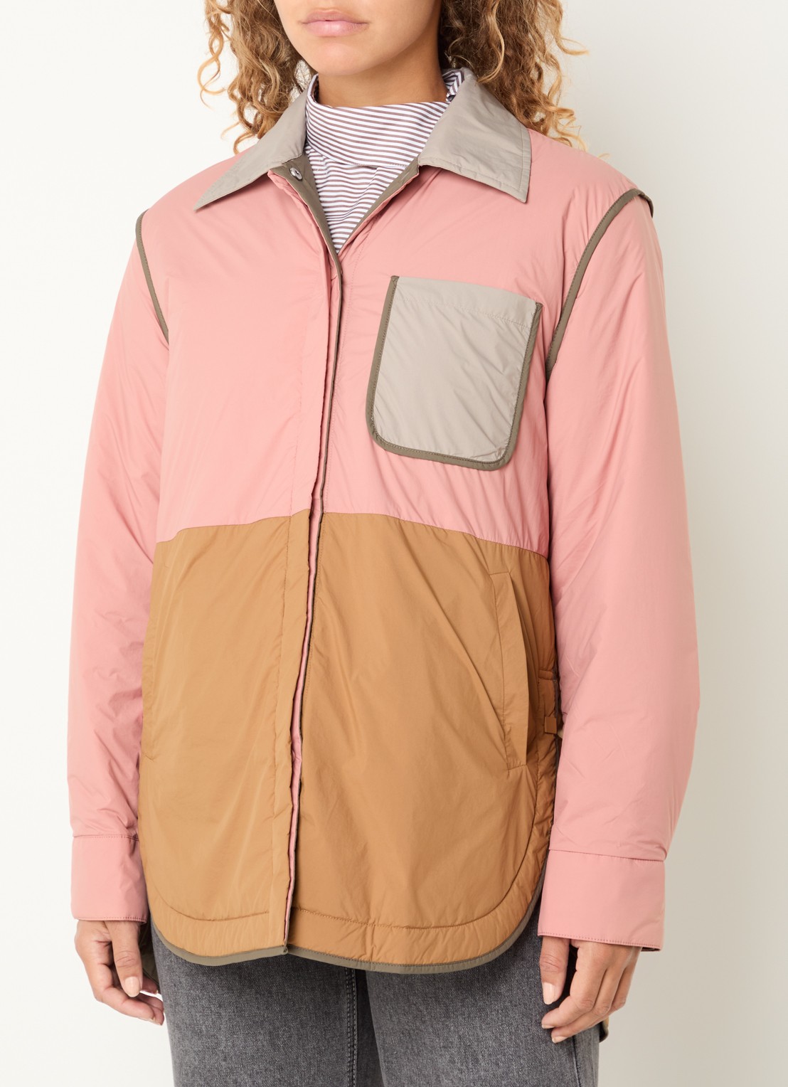 Max & Co Mcodomino reversible jack met steekzakken - detail 2 oudroze