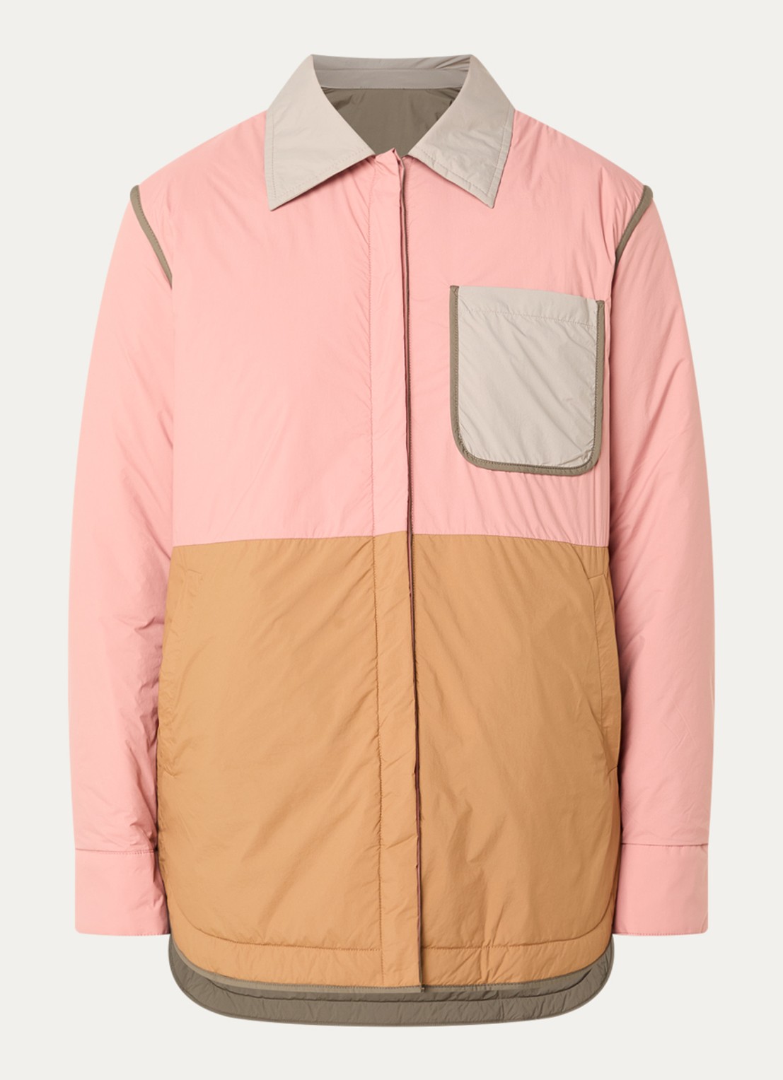 Max & Co Mcodomino reversible jack met steekzakken - voorkant 3 oudroze