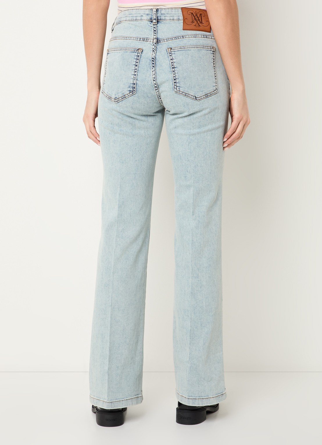 Max & Co Mcopasta1 high waist loose fit jeans met lichte wassing - achterkant indigo