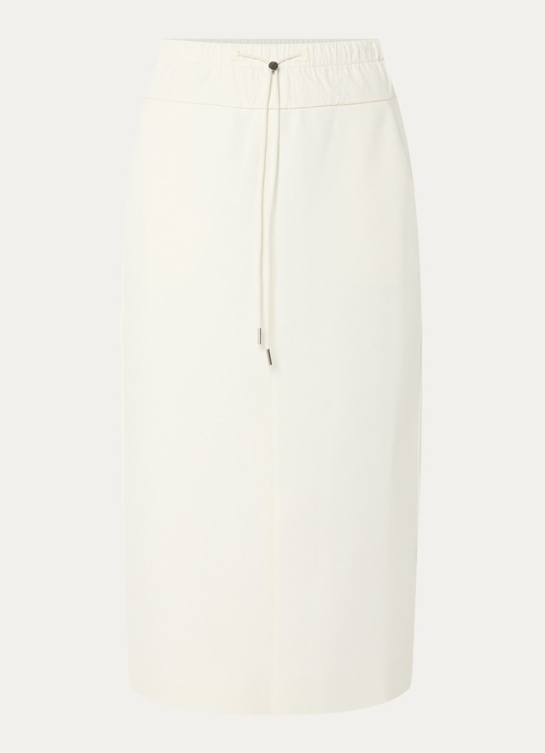 Max & Co Midi kokerrok met steekzakken en split - voorkant 2 creme
