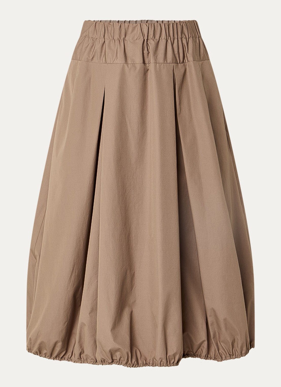 Max & Co Midi rok met elastische band - voorkant zand