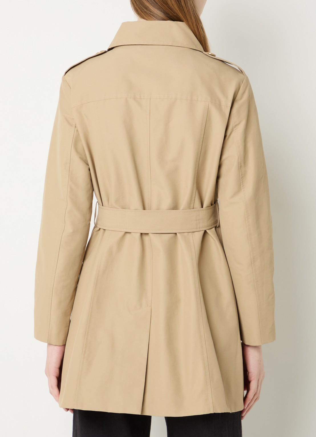 Max & Co Milo double-breasted trenchcoat met steekzakken - achterkant 3 camel