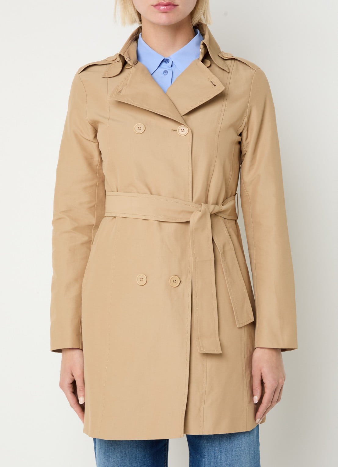 Max & Co Milo double breasted trenchcoat met strikceintuur - detail 4 beige