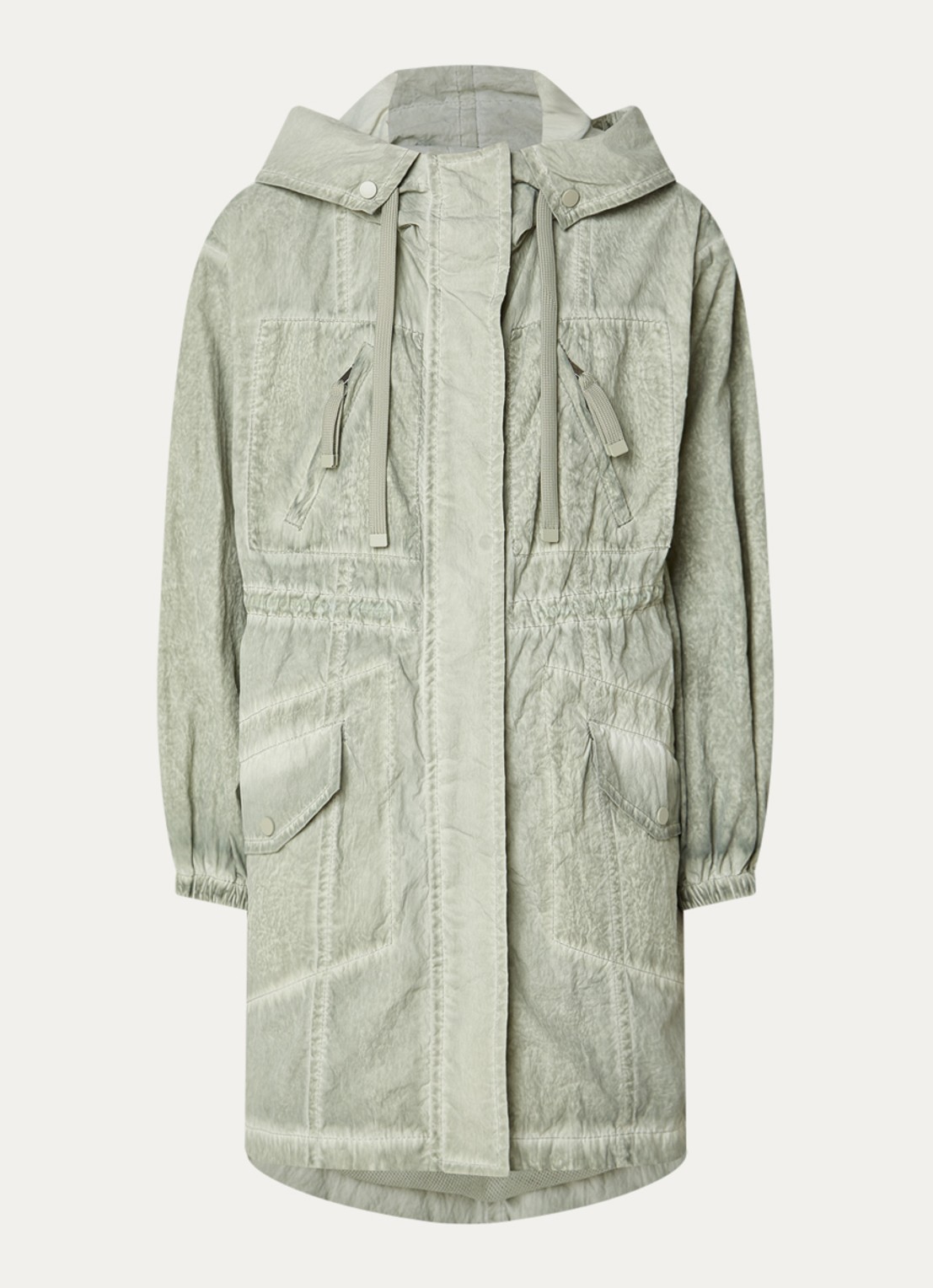 Max & Co Parka met steekzakken - voorkant lichtgroen