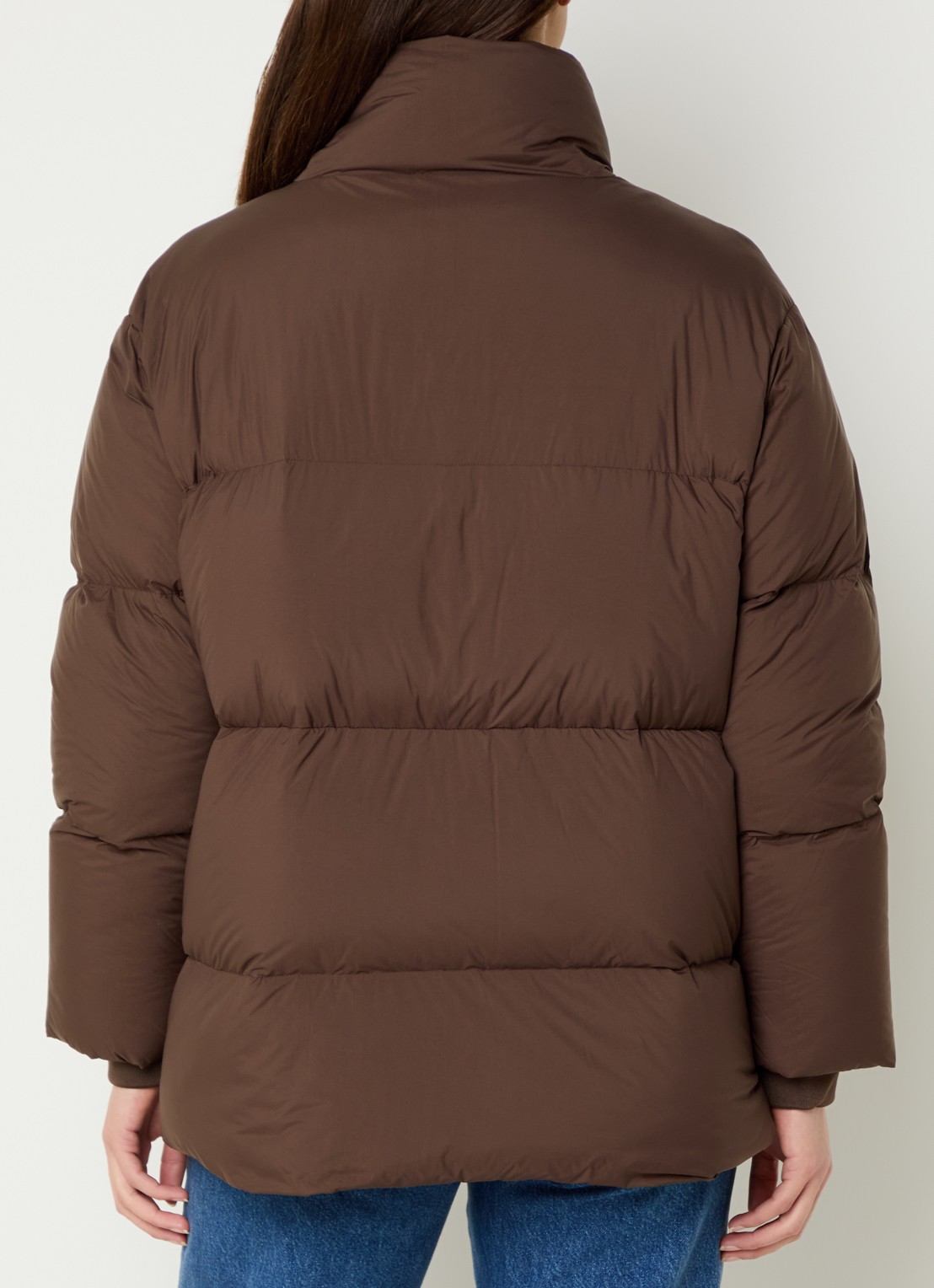 Max & Co Puffer jack met opgestikte zakken - achterkant bruin