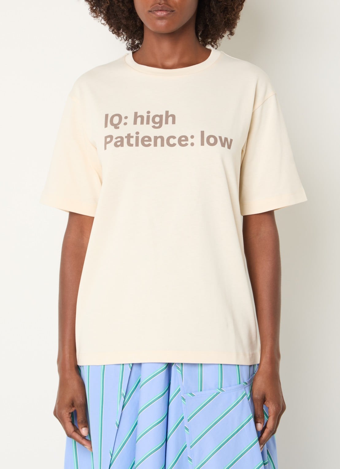 Max & Co T-shirt met print - detail creme
