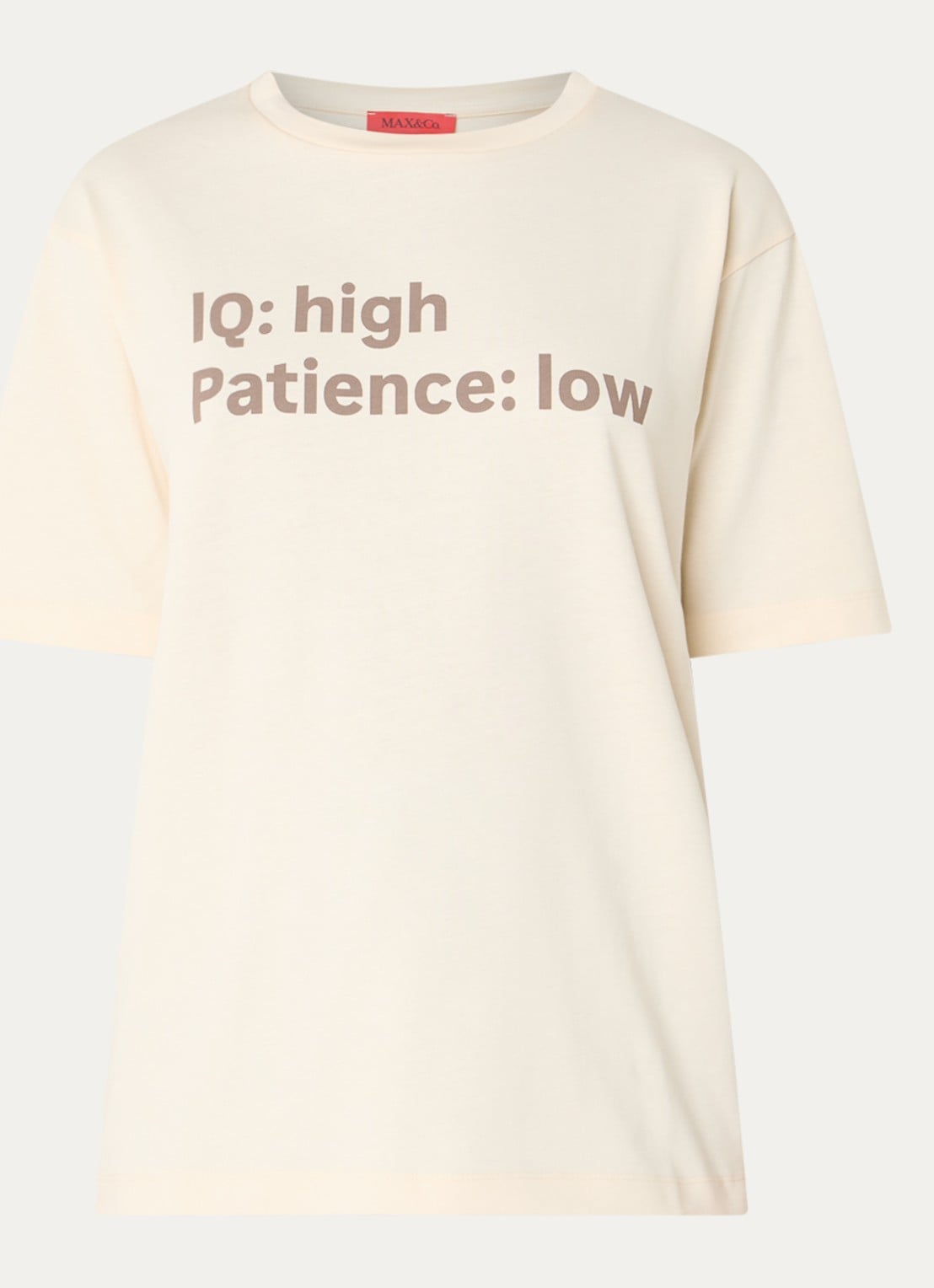 Max & Co T-shirt met print - voorkant 2 creme