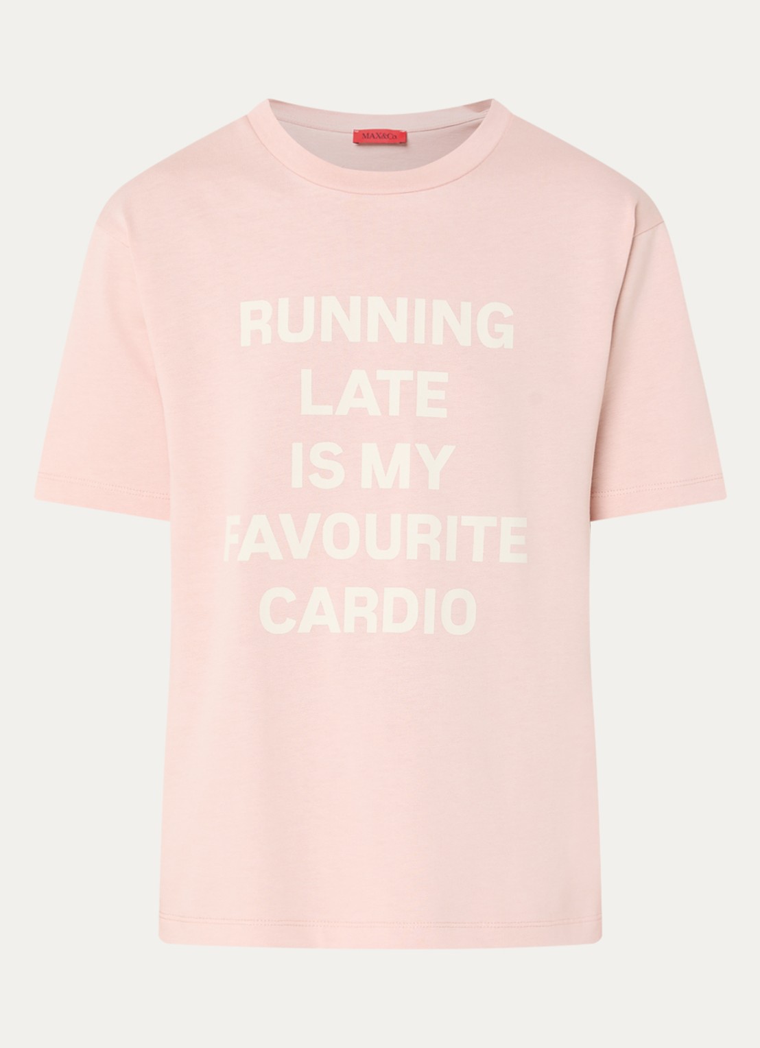 Max & Co T-shirt met print - voorkant lichtroze