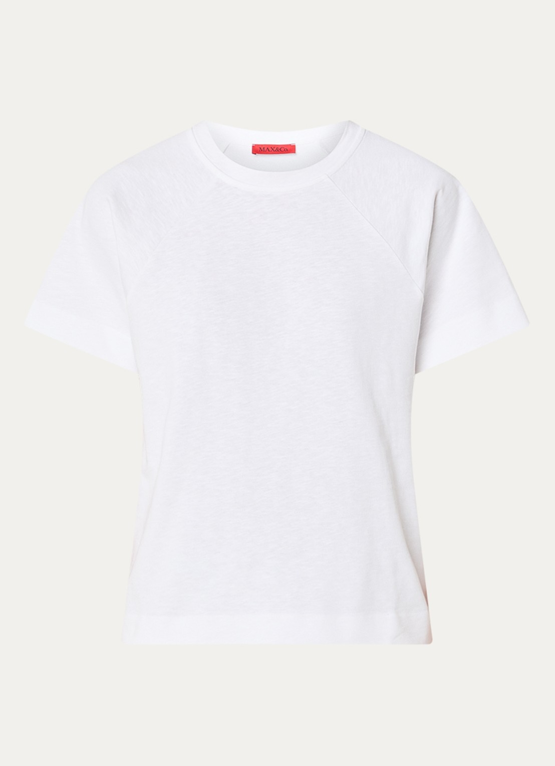 Max & Co T-shirt met ronde hals - voorkant 2 wit