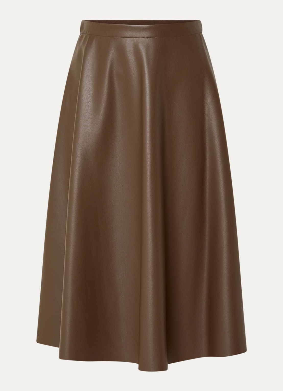 Max & Co Trivio midi rok van imitatieleer - voorkant 3 bruin
