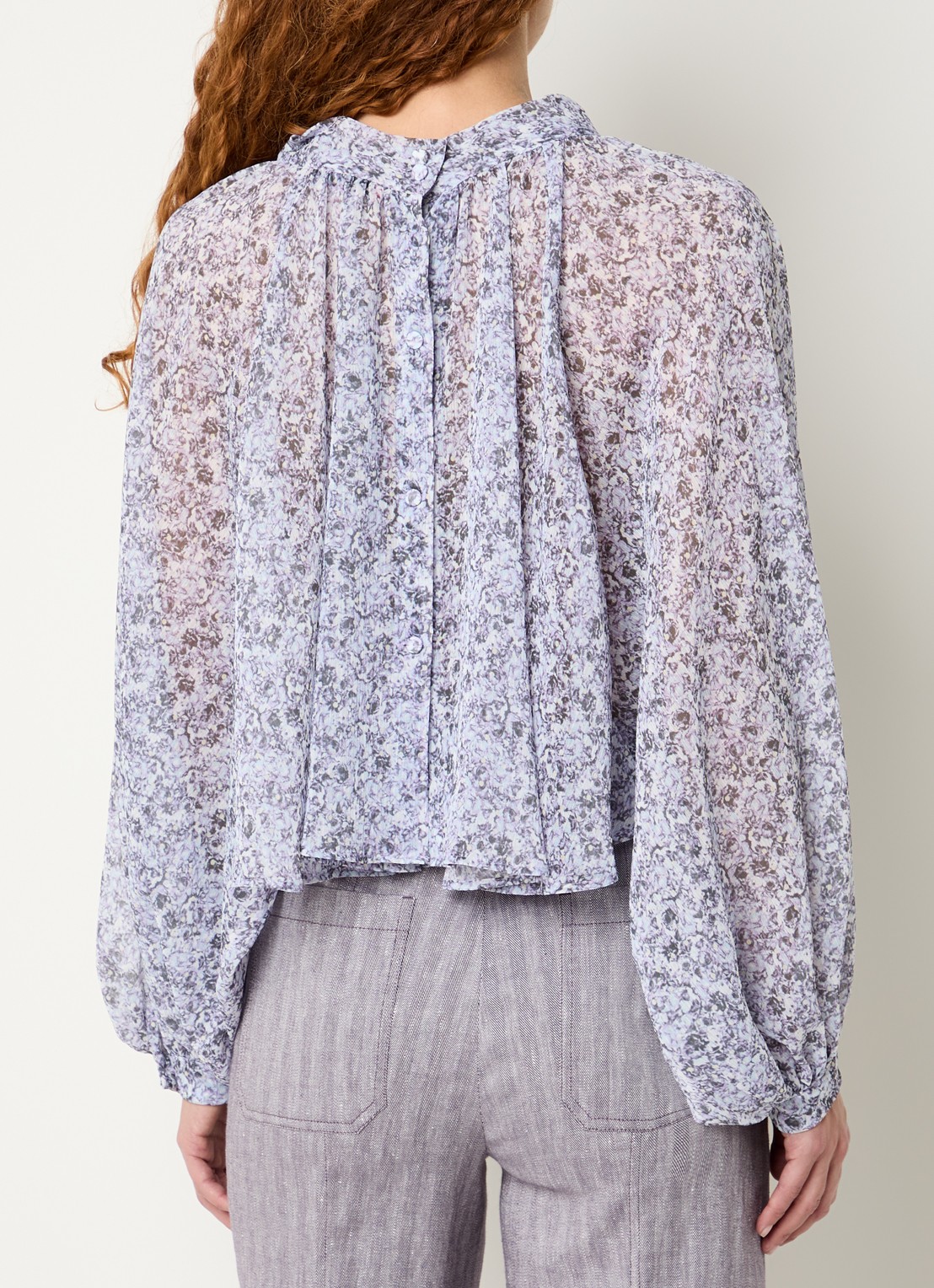 Max & Co Tuniek met print en vleermuismouwen - achterkant 4 lavendel