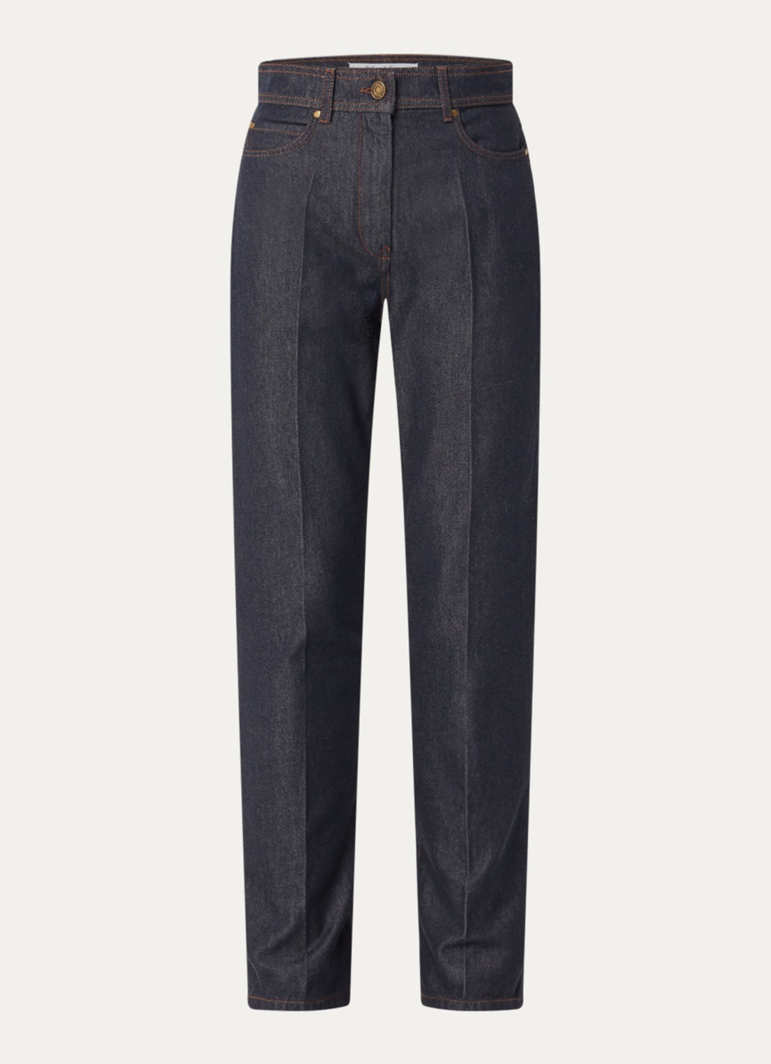 Max Mara Abbono high waist slim fit jeans met donkere wassing - voorkant 3 indigo