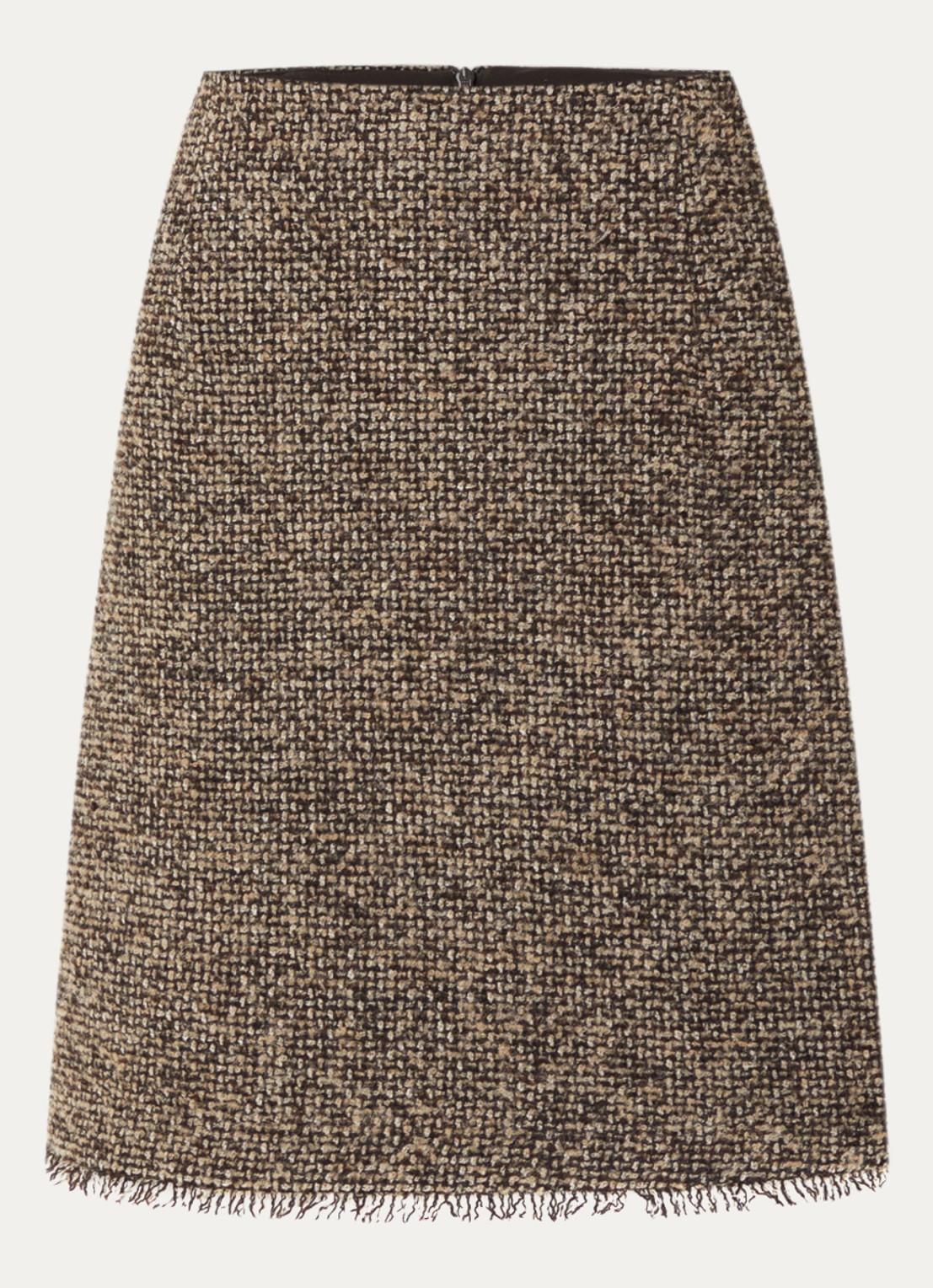Max Mara Abetaia minirok in scheerwolblend - voorkant 2 bruin