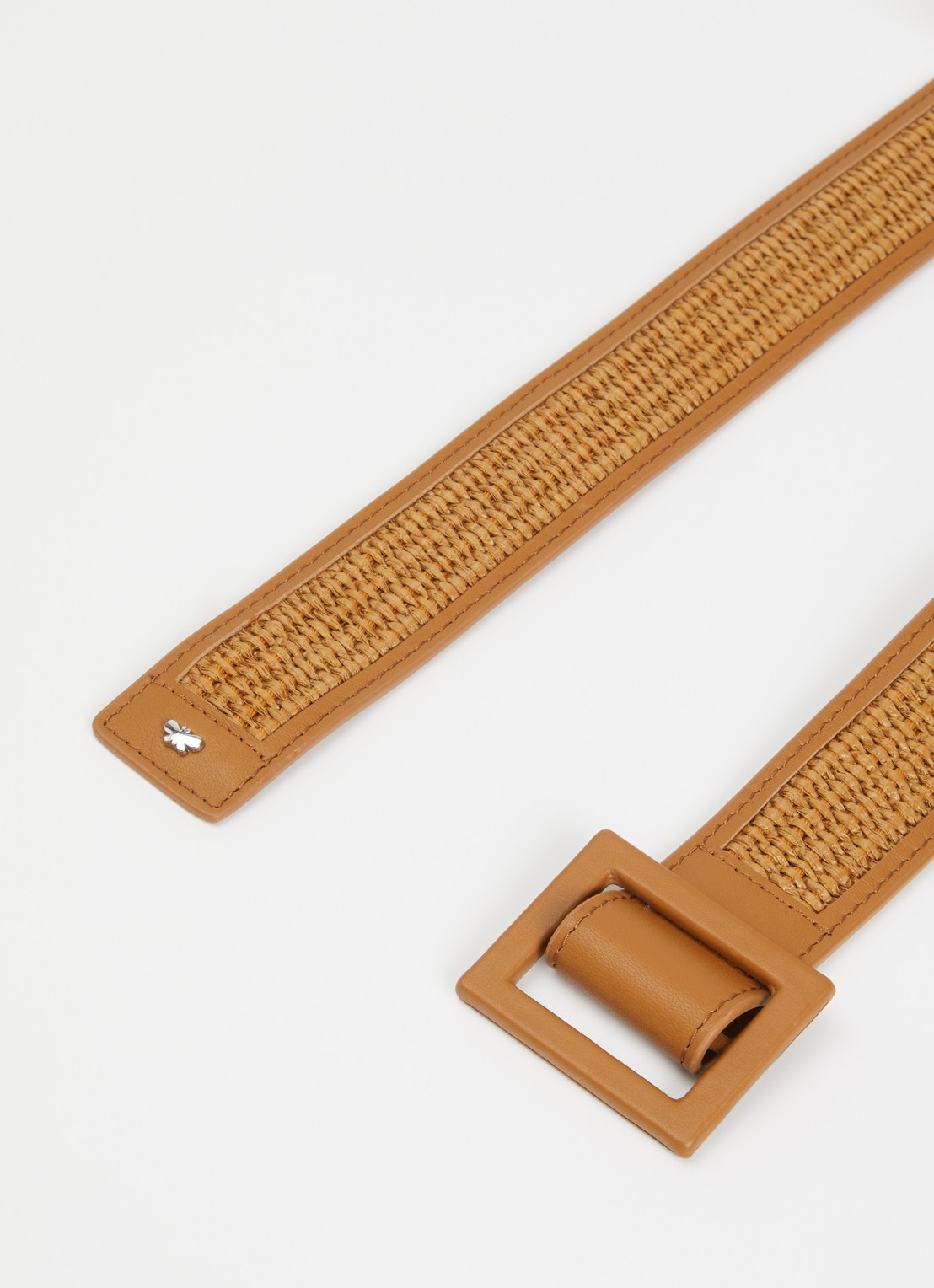Max Mara Abocca riem met structuur - detail 2 camel