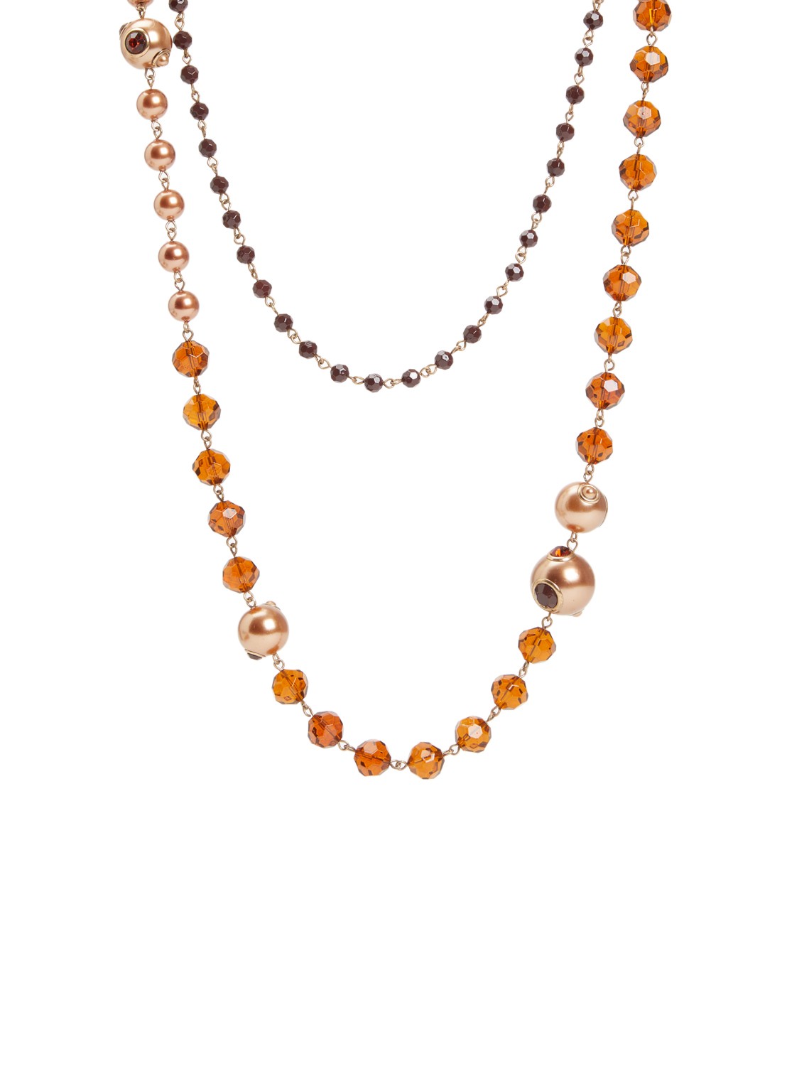 Max Mara Aderire kralenketting - voorkant goud
