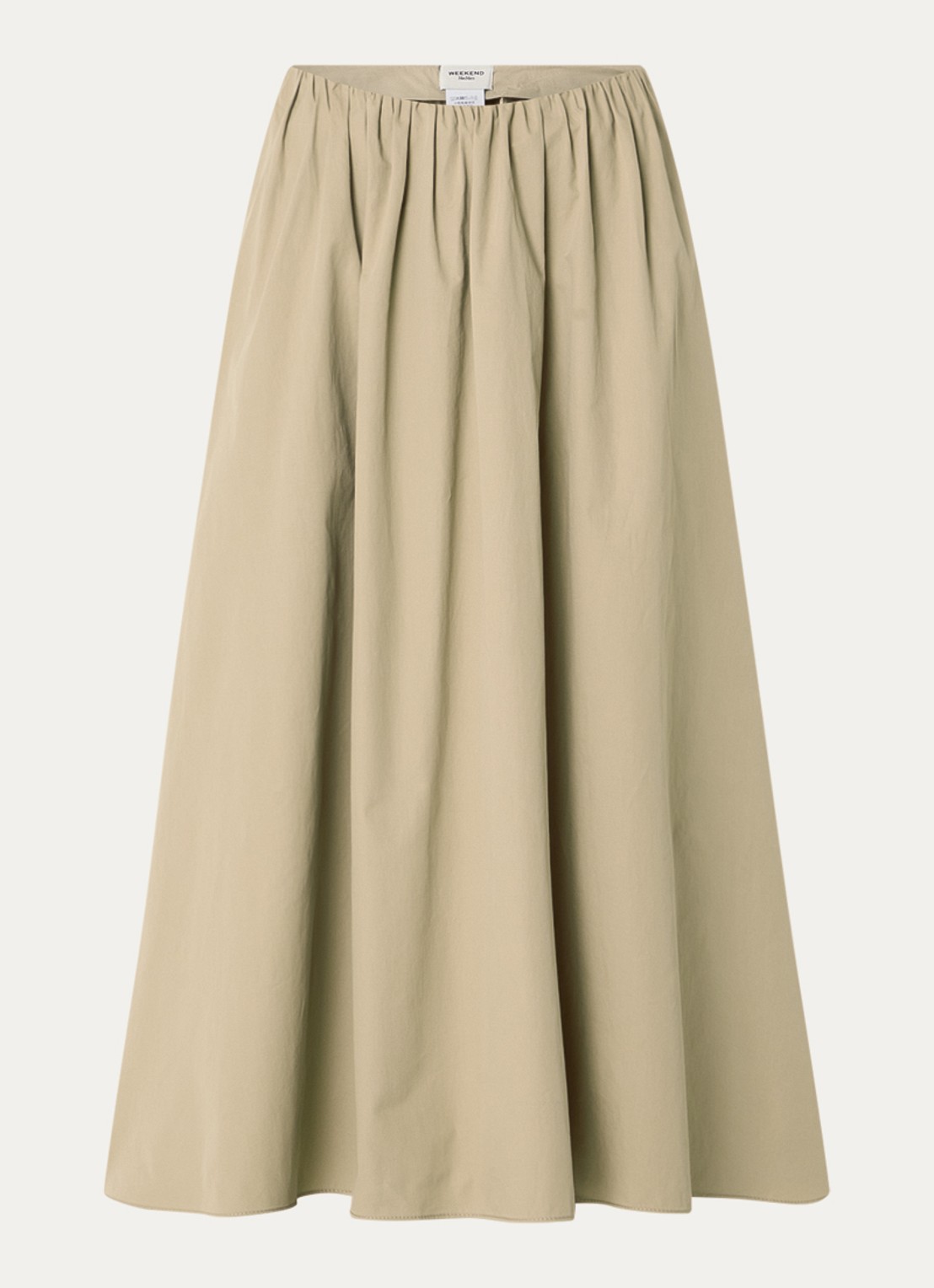 Max Mara Aguzze midi rok met steekzakken - voorkant 3 beige