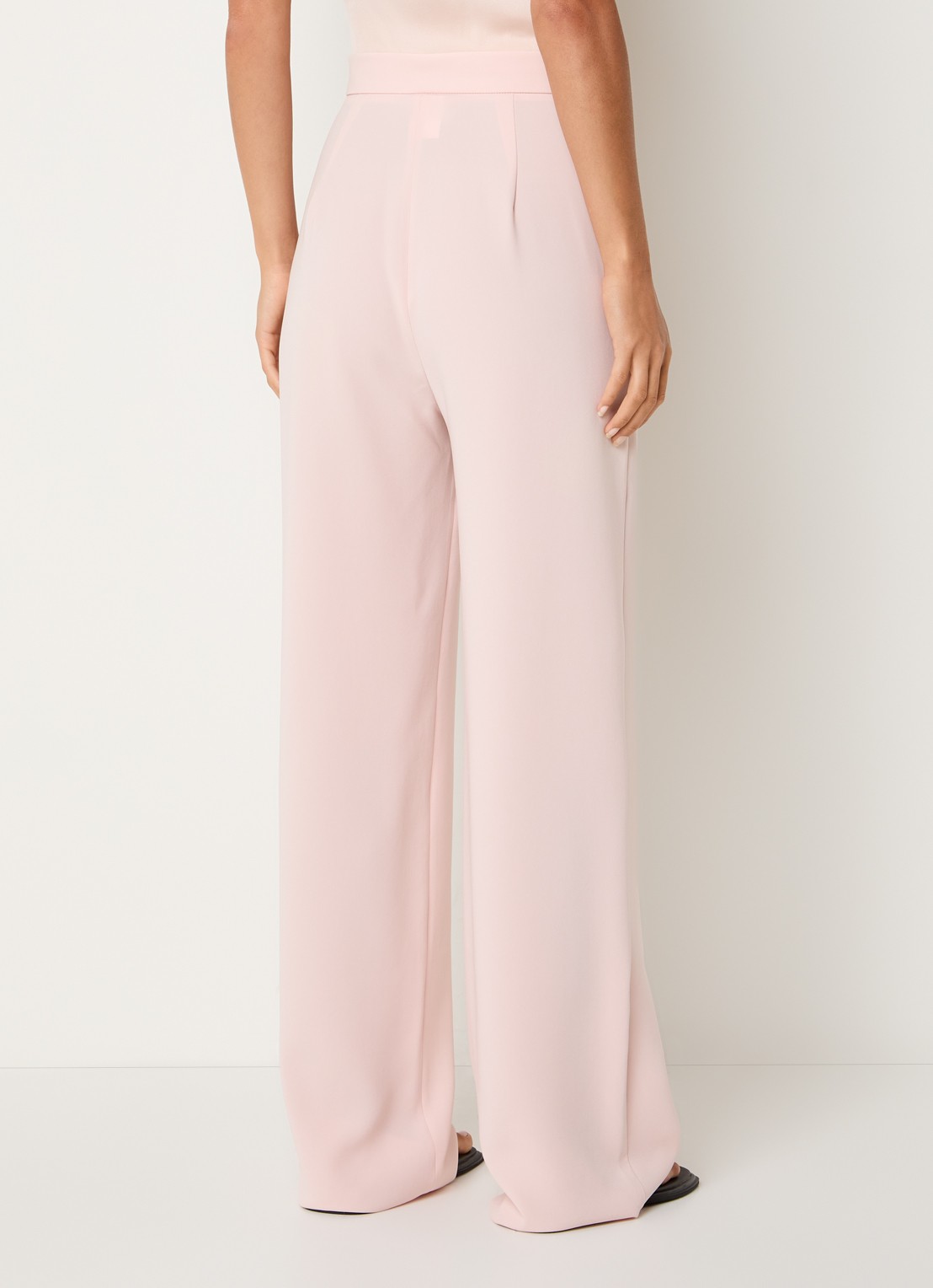 Max Mara Alaggio high waist loose fit pantalon - achterkant 2 lichtroze