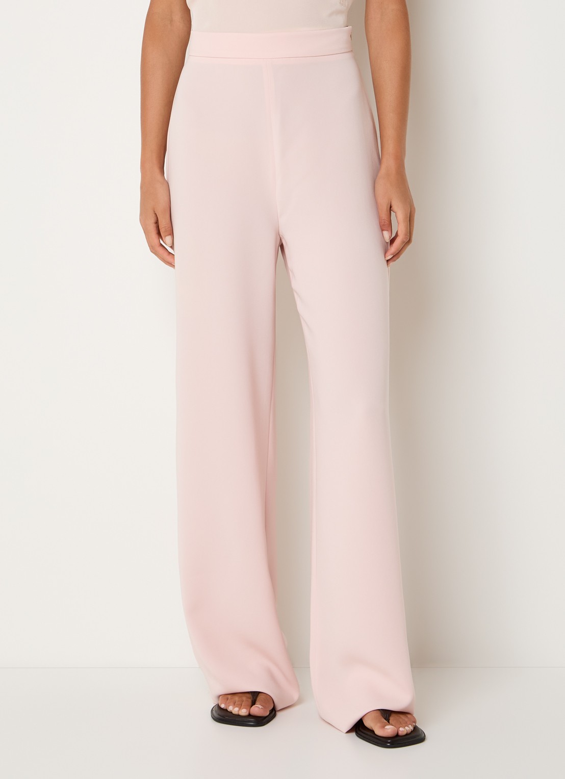 Max Mara Alaggio high waist loose fit pantalon - detail lichtroze