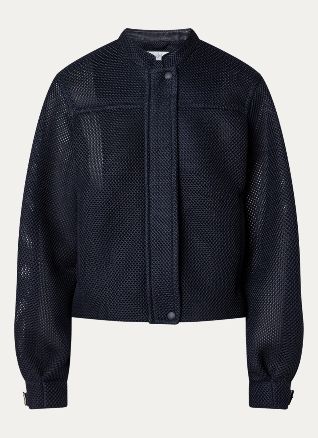 Max Mara Alcamo jack van mesh met steekzakken - voorkant donkerblauw