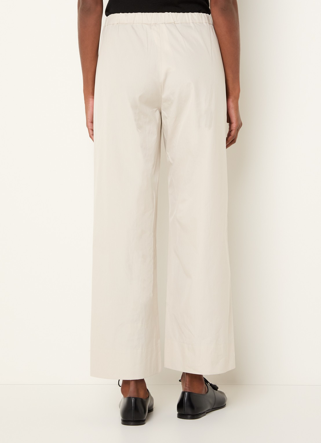 Max Mara Argento high waist straight fit pantalon met steekzakken - achterkant wit