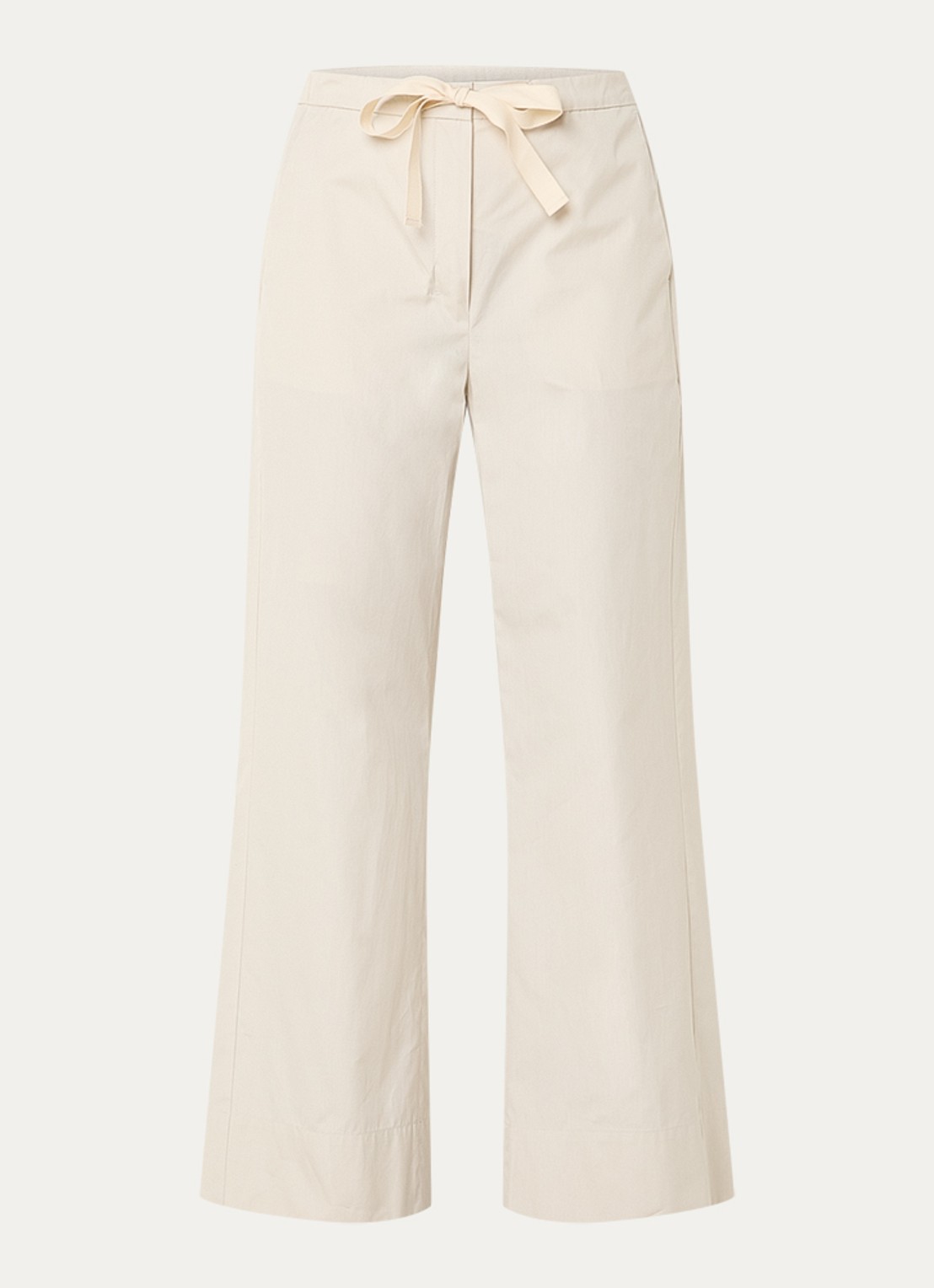 Max Mara Argento high waist straight fit pantalon met steekzakken - voorkant 2 wit