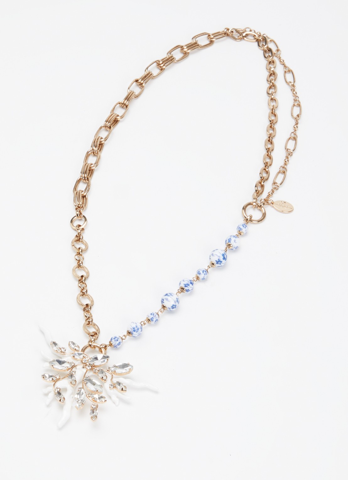 Max Mara Astadia ketting met kristal - detail goud