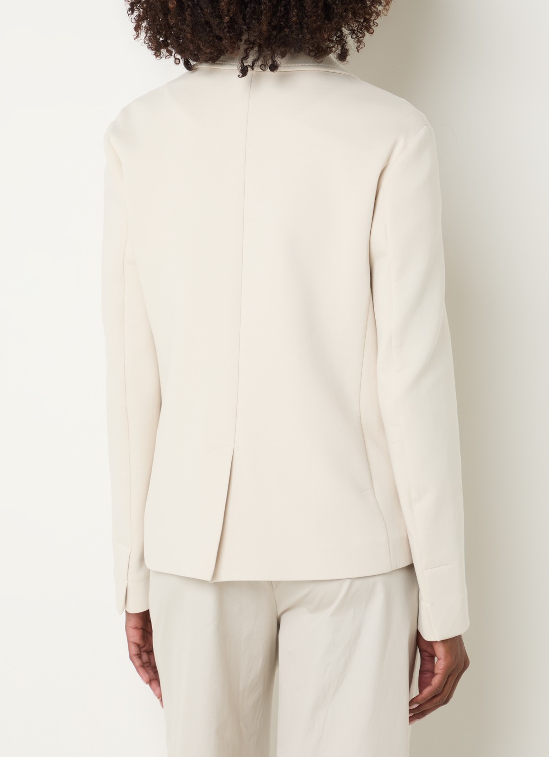 Max Mara Badia double-breasted blazer met klepzakken - achterkant beige
