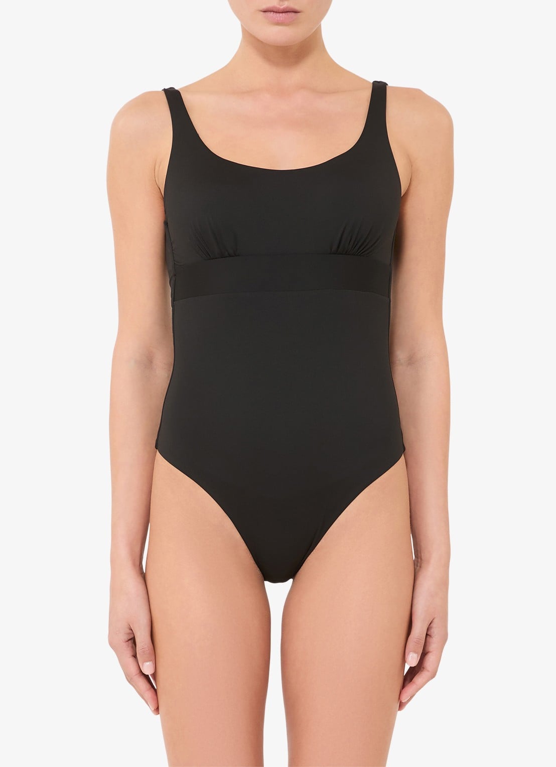 Max Mara Badpak met rugdecolleté - detail zwart