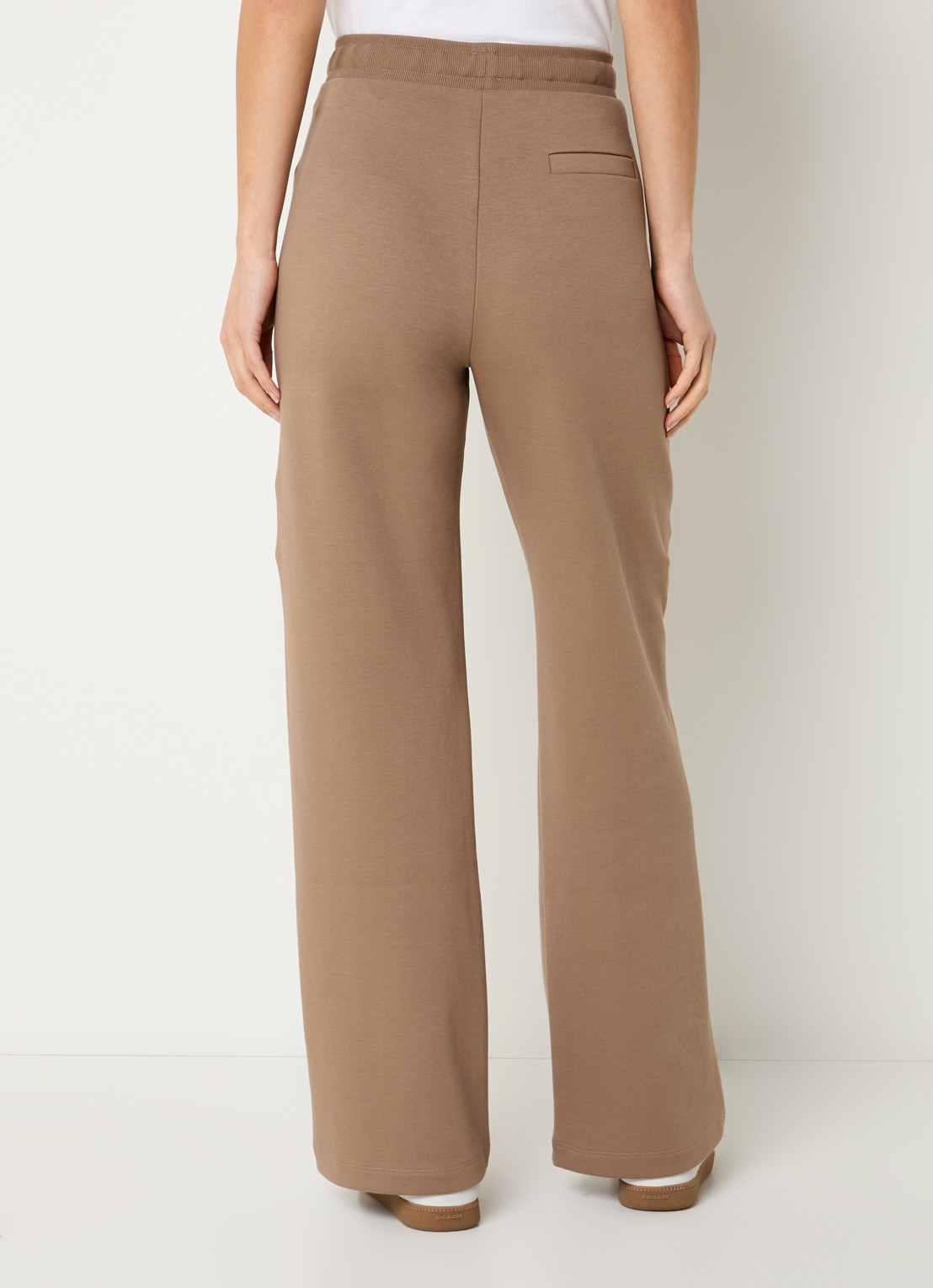 Max Mara Bali high waist straight fit broek met steekzakken - achterkant 4 camel