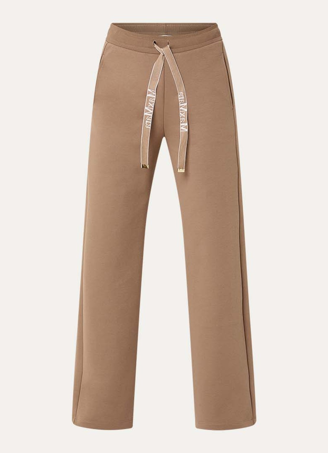 Max Mara Bali high waist straight fit broek met steekzakken - voorkant 2 camel