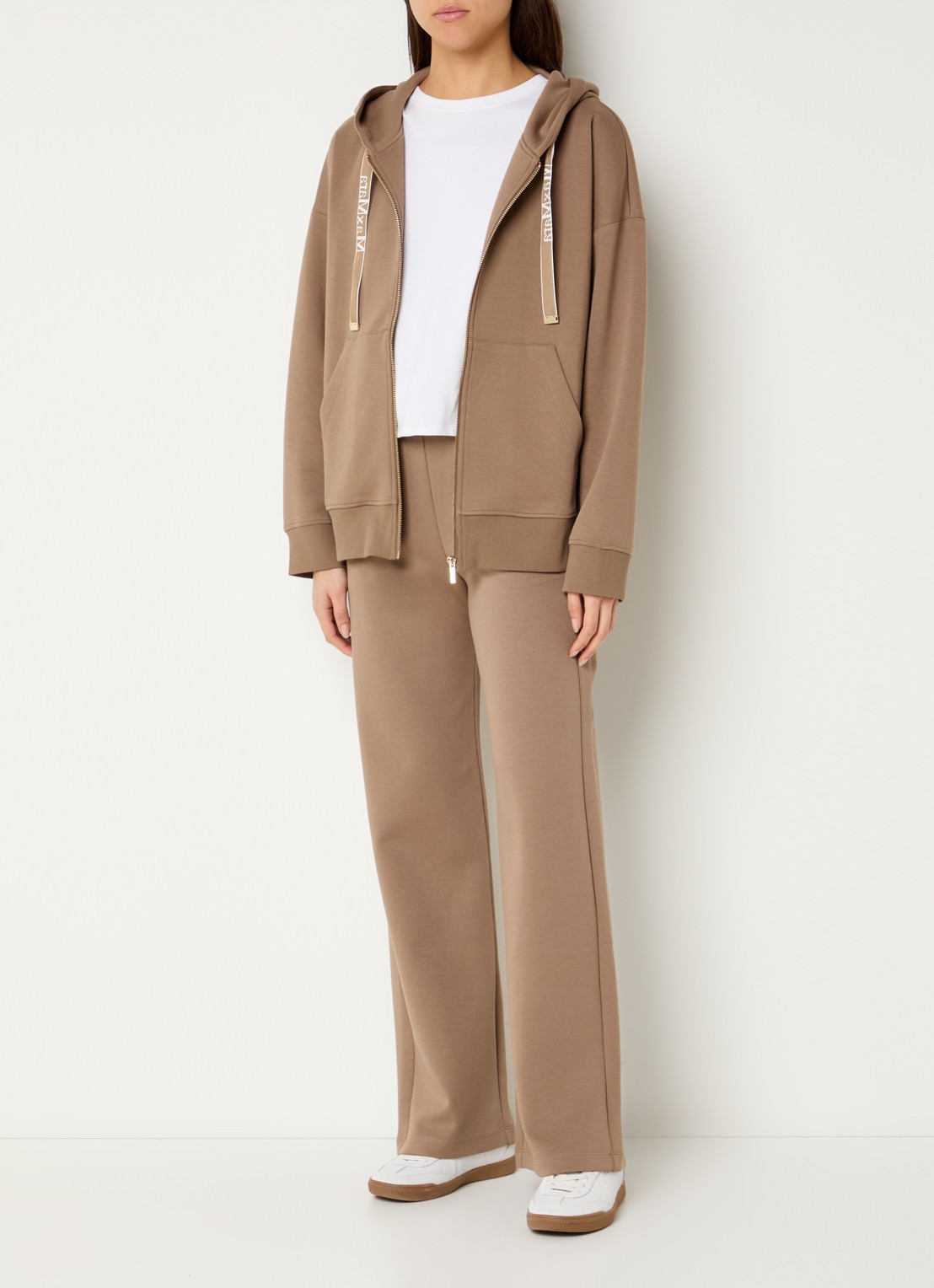 Max Mara Bali high waist straight fit broek met steekzakken - voorkant 3 camel