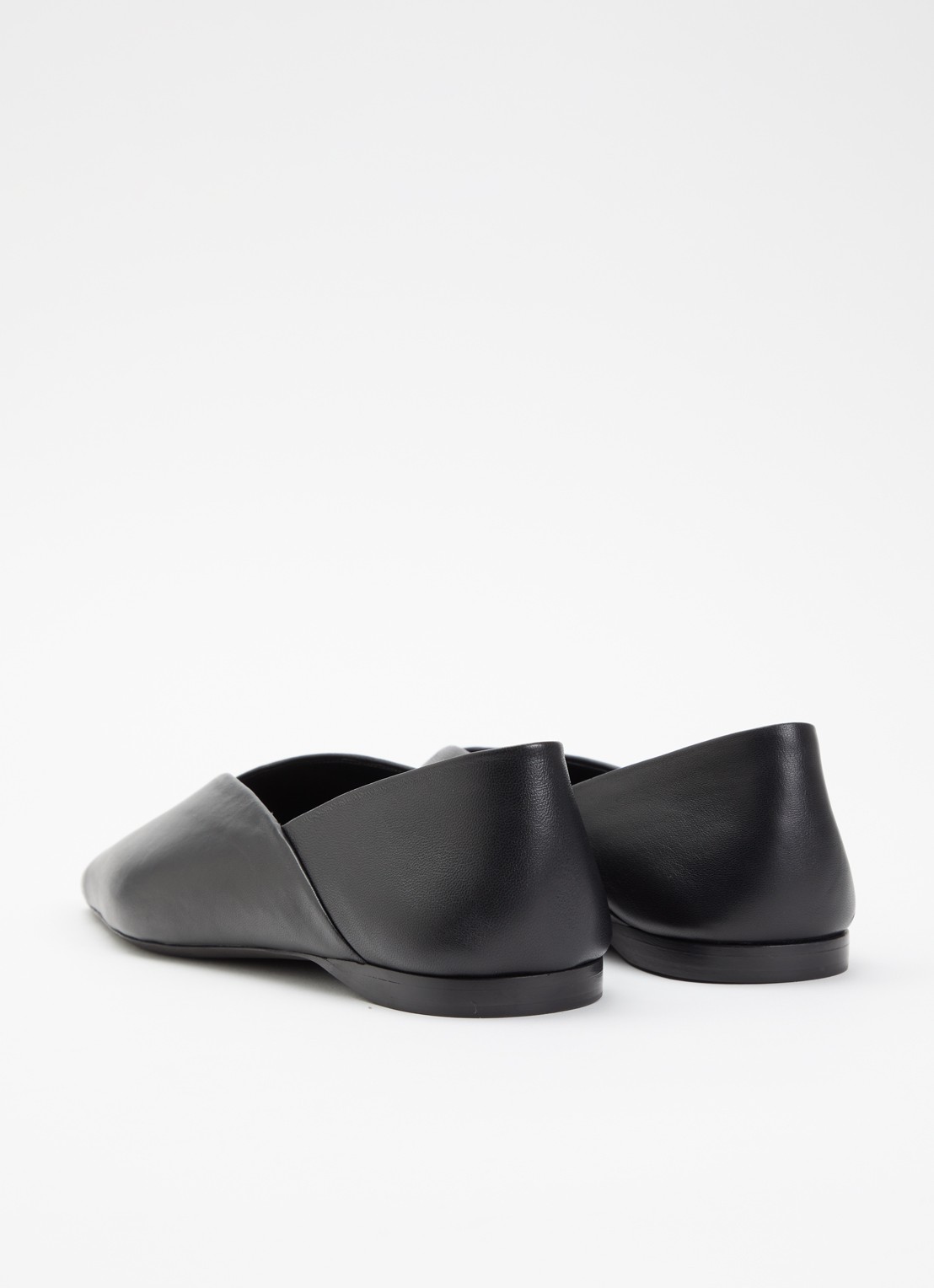 Max Mara Ballerina van kalfsleer - achterkant zwart