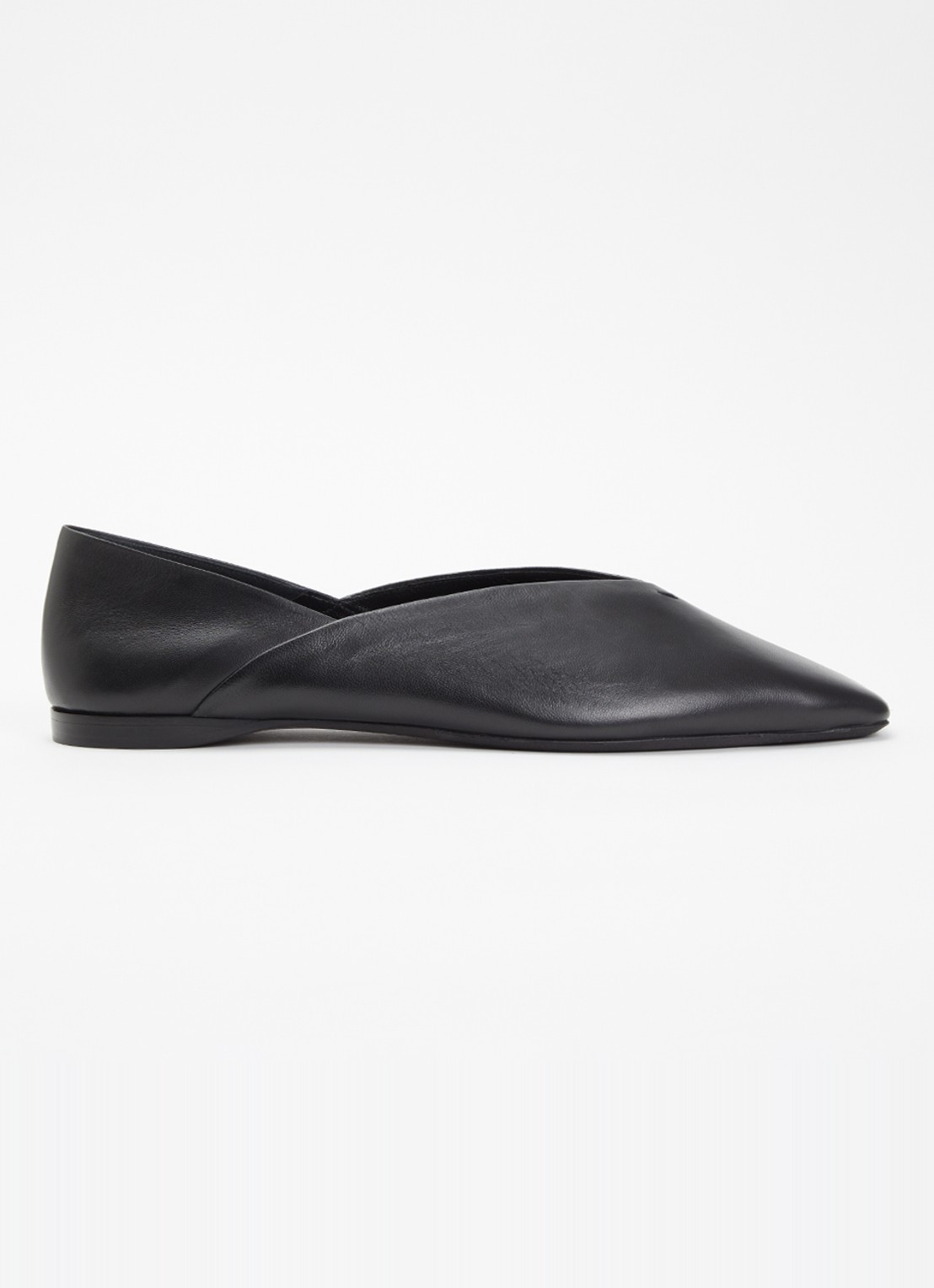 Max Mara Ballerina van kalfsleer - voorkant 2 zwart