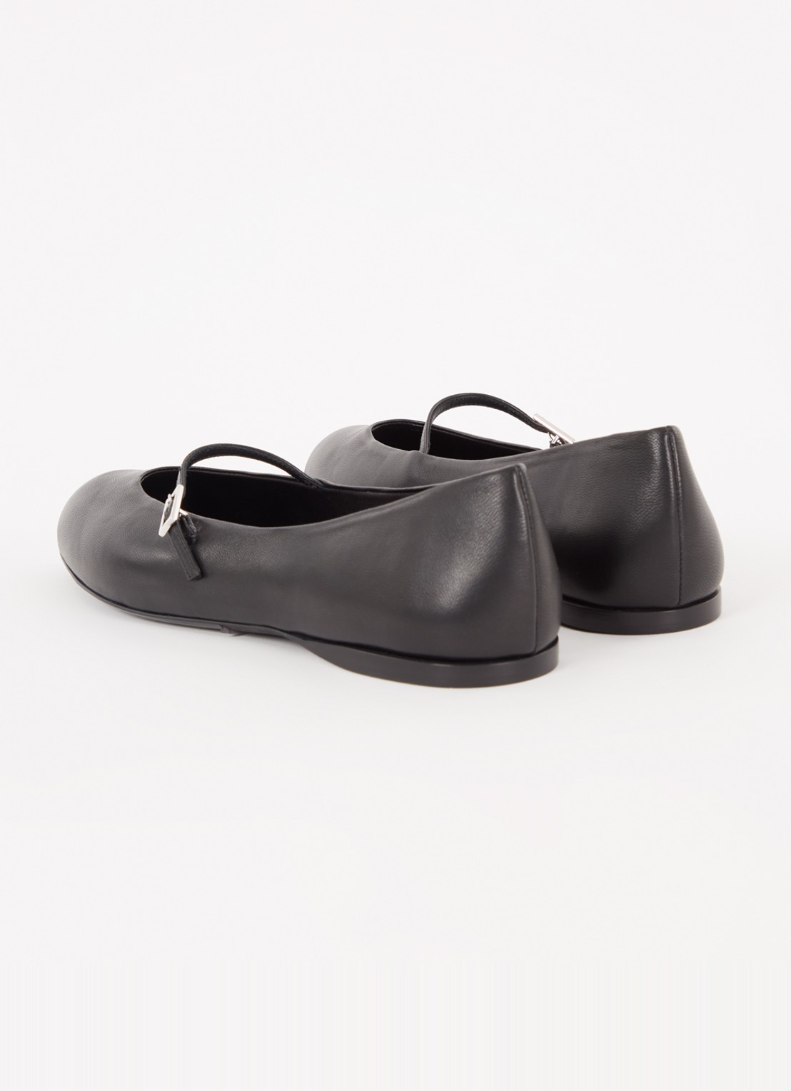 Max Mara Ballerina van lamsleer - achterkant zwart