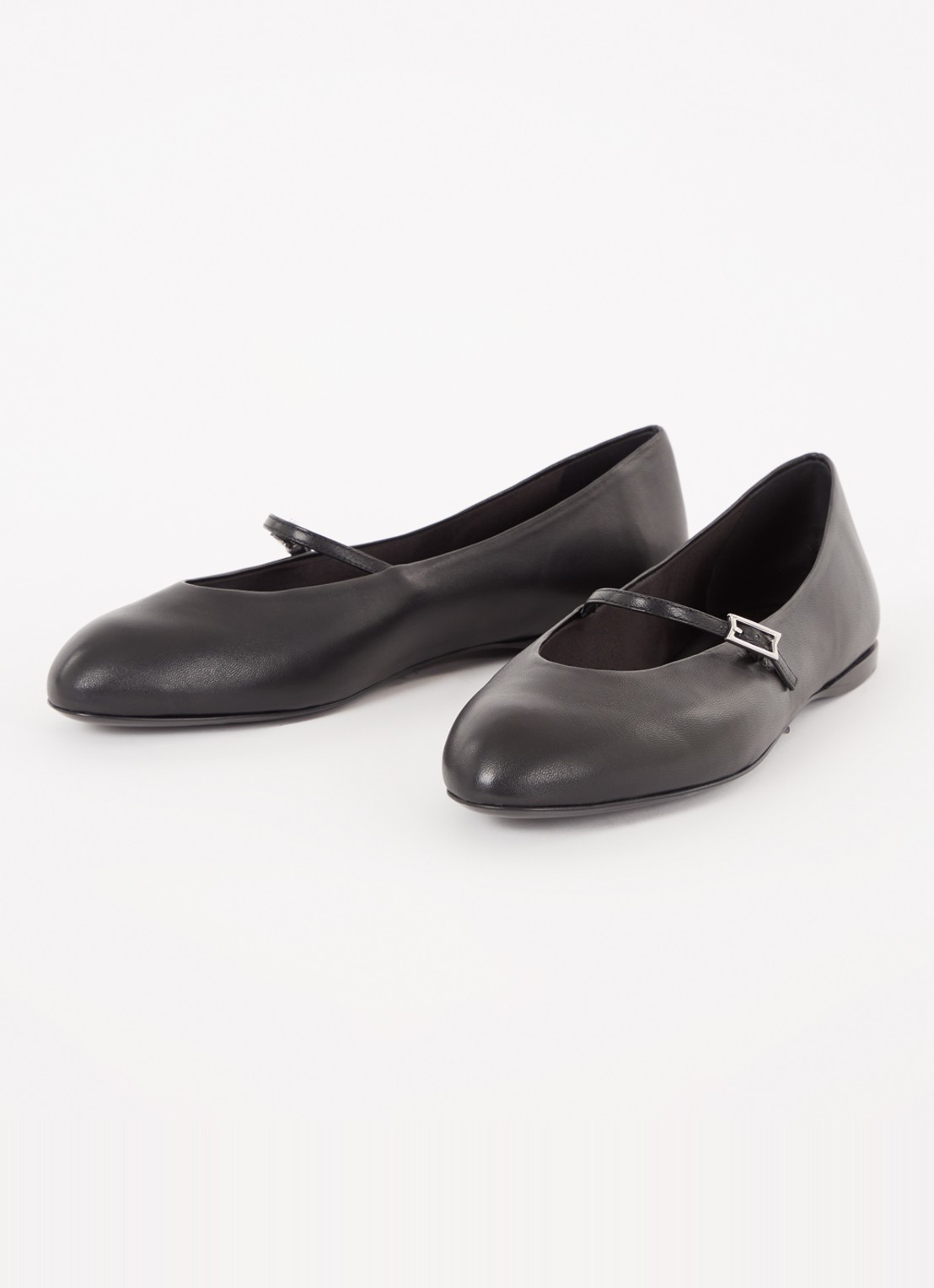 Max Mara Ballerina van lamsleer - detail 2 zwart