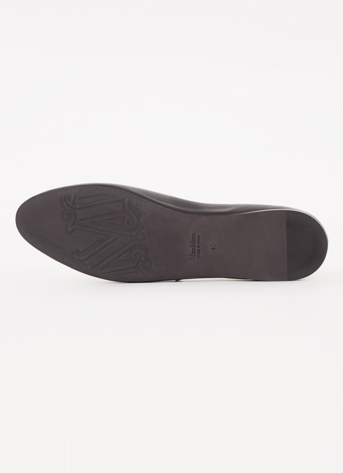 Max Mara Ballerina van lamsleer - detail 4 zwart