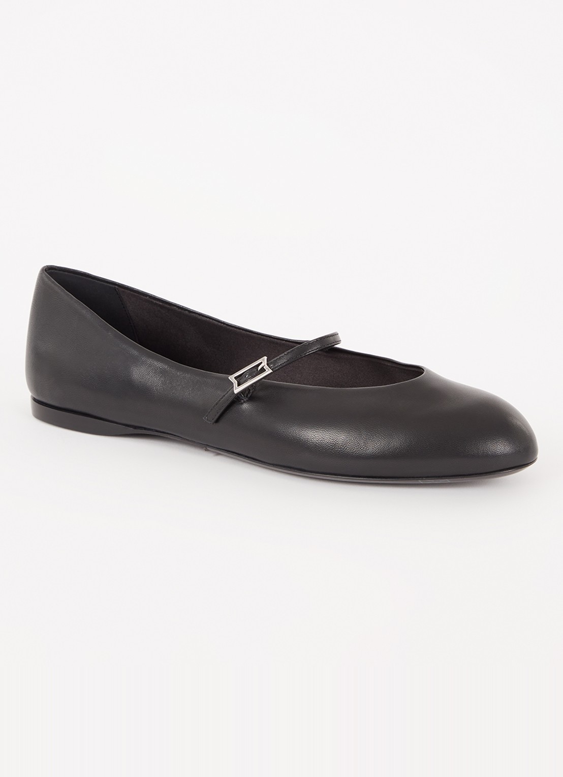 Max Mara Ballerina van lamsleer - voorkant 5 zwart