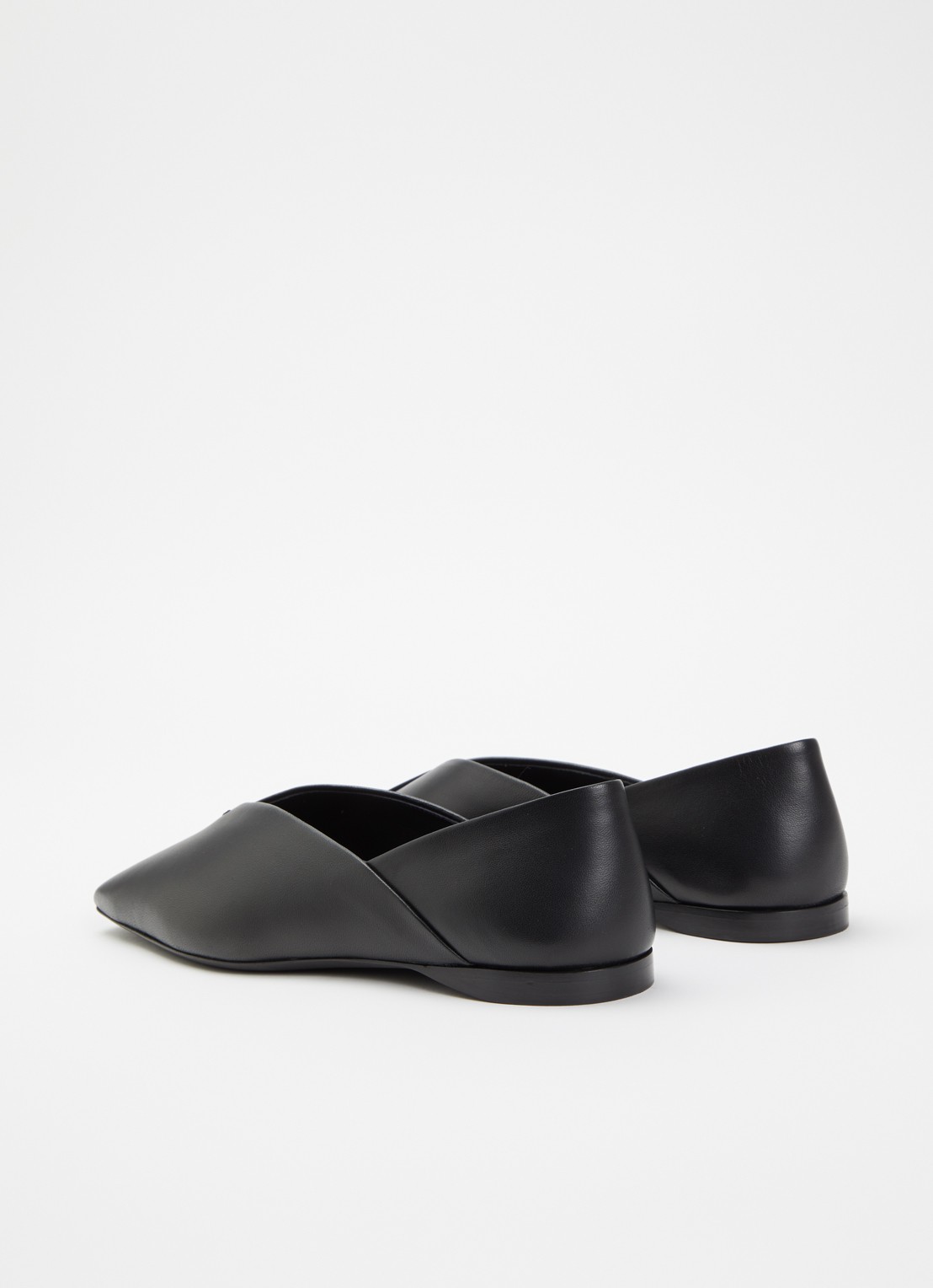 Max Mara Ballerina van lamsleer - achterkant zwart