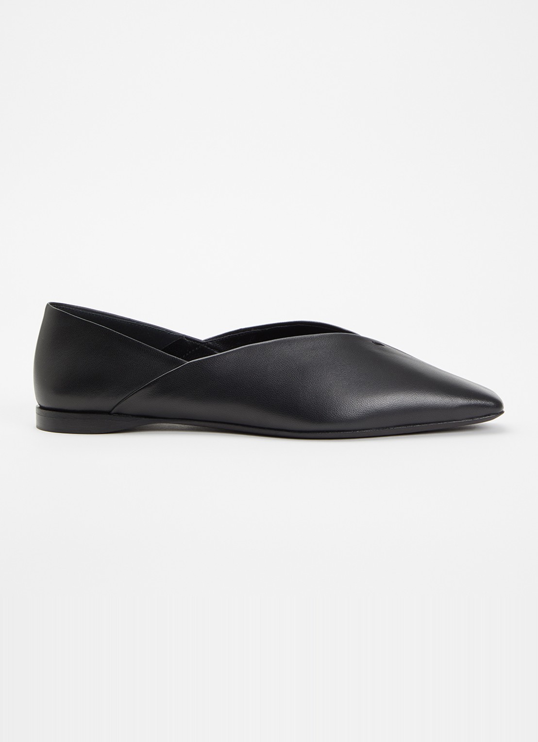Max Mara Ballerina van lamsleer - voorkant 2 zwart
