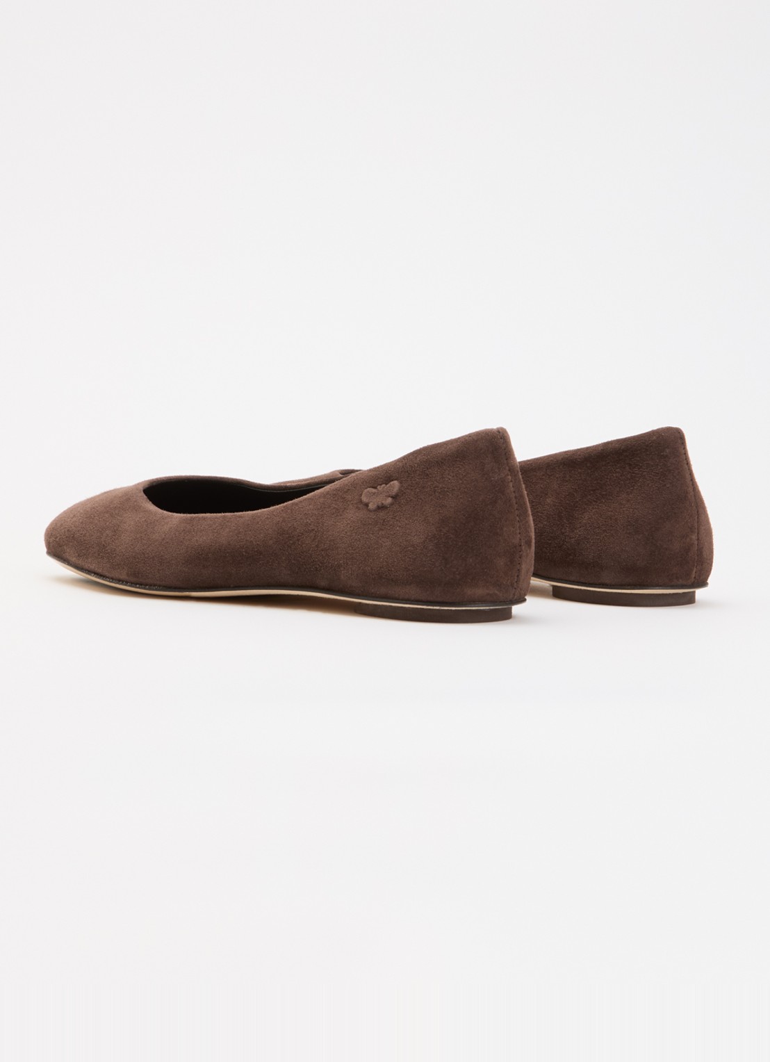 Max Mara Ballerina van suède - achterkant 2 bruin