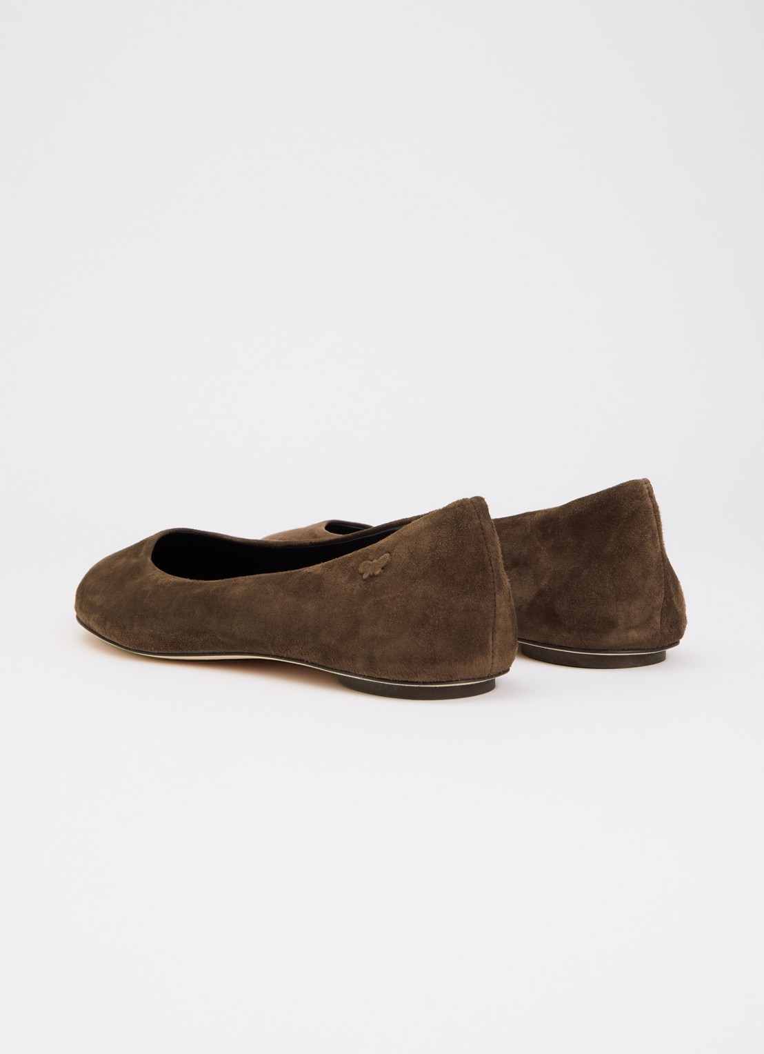 Max Mara Ballerina van suède - achterkant 2 bruin