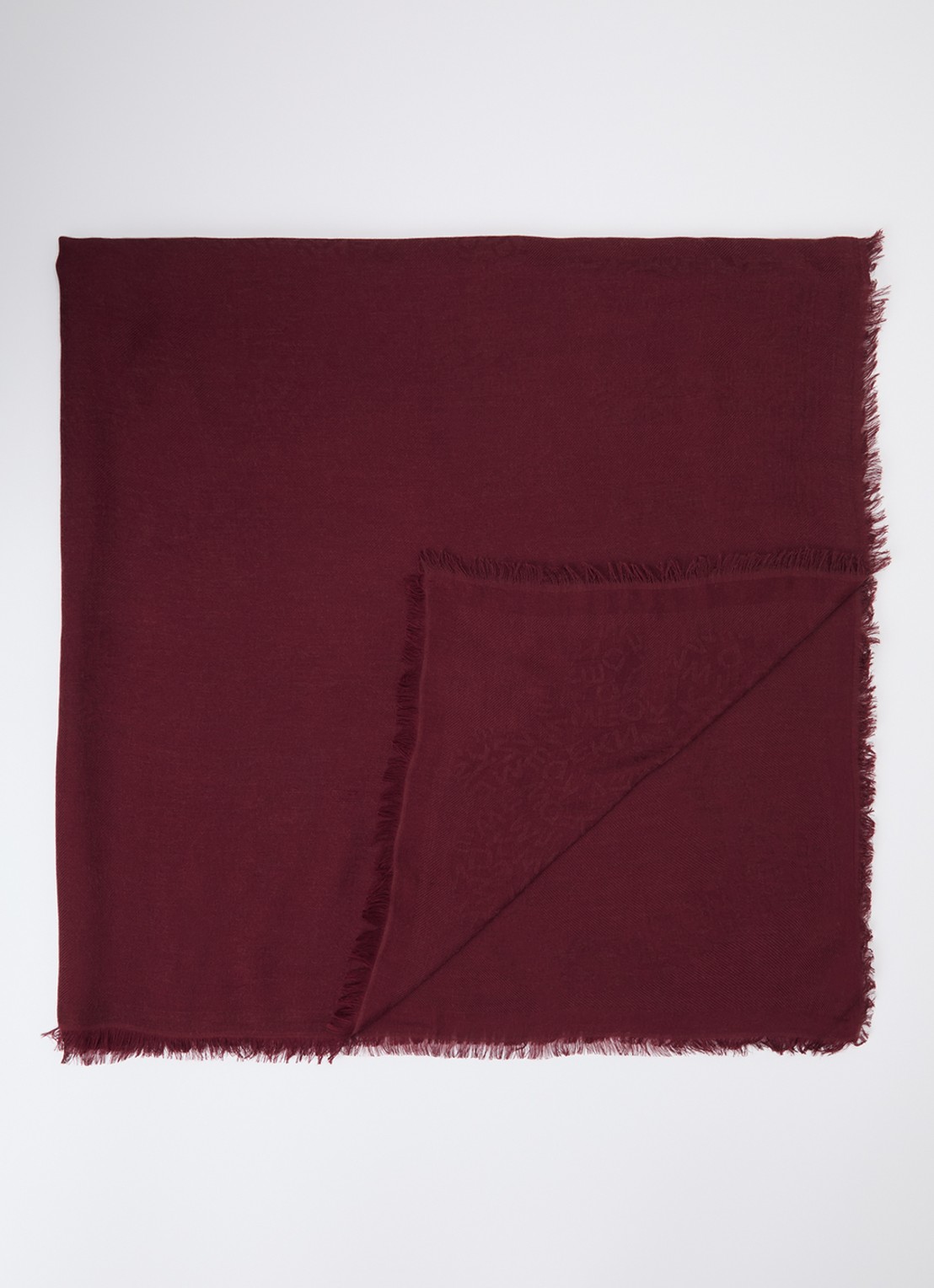 Max Mara Ballo sjaal in kasjmierblend 132 x 132 cm - voorkant bordeauxrood
