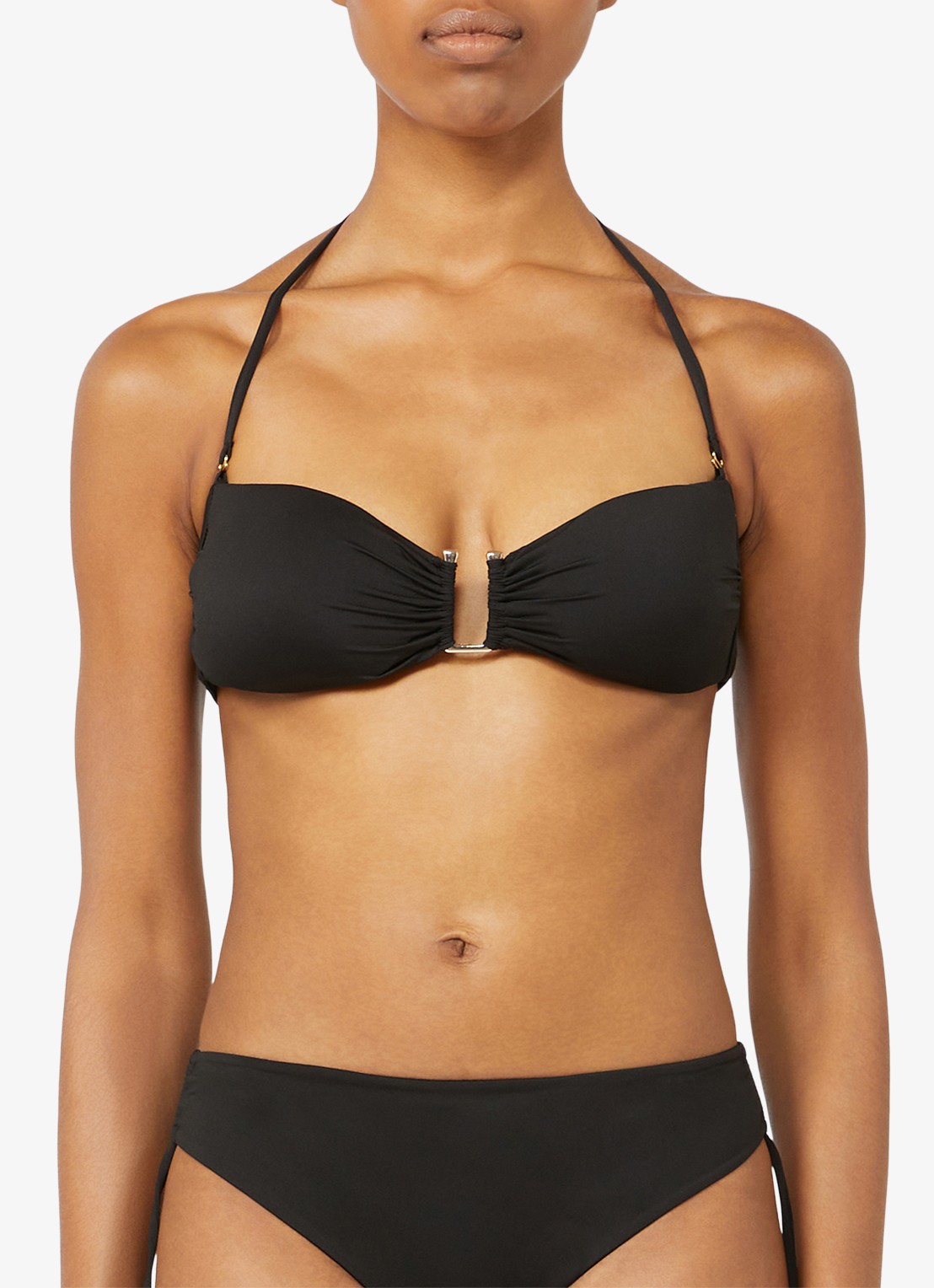 Max Mara Bandeau bikinitop met afneembare bandjes - detail 4 zwart